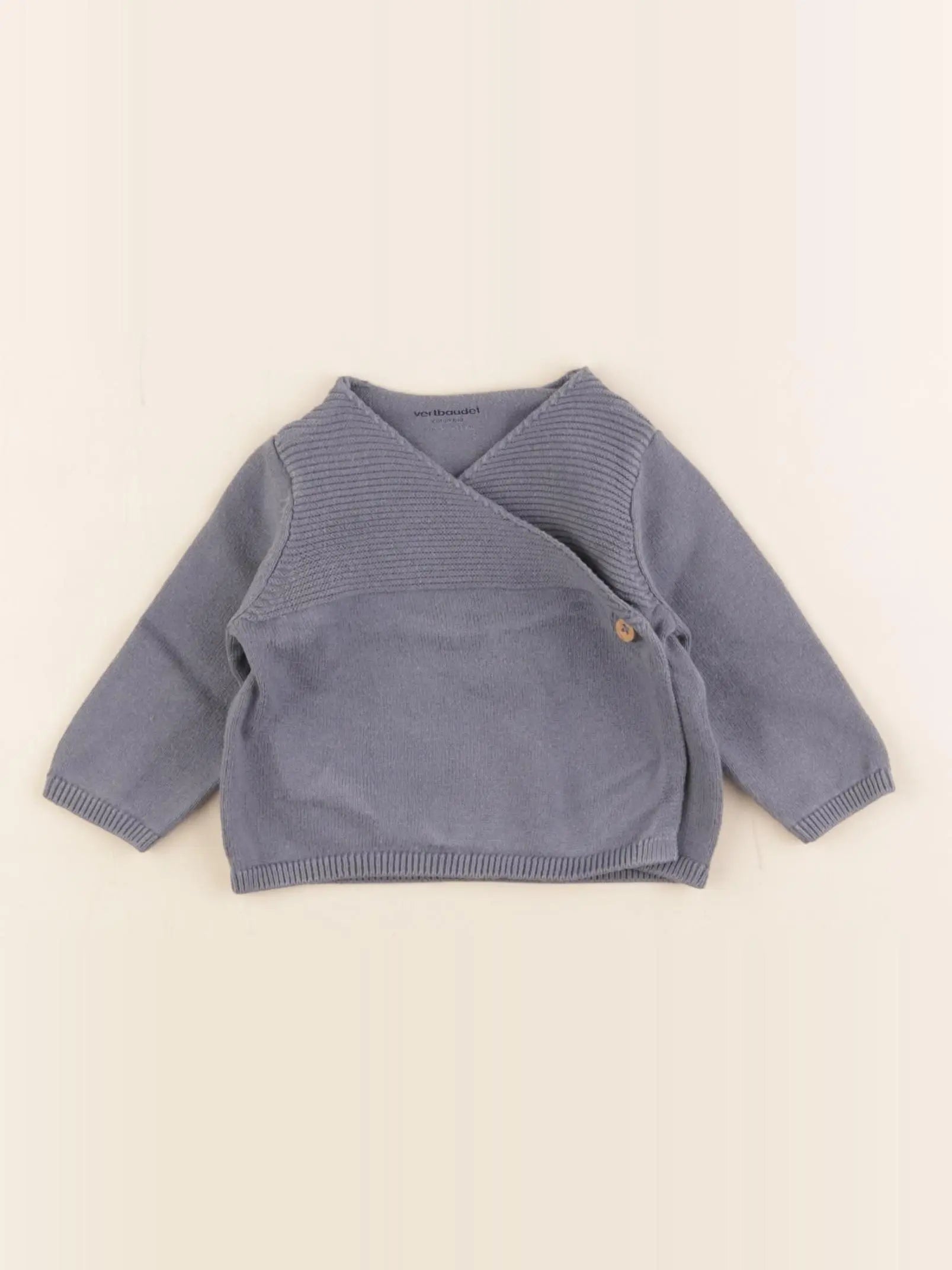 Vertbaudet - gilet bleu - 1 mois