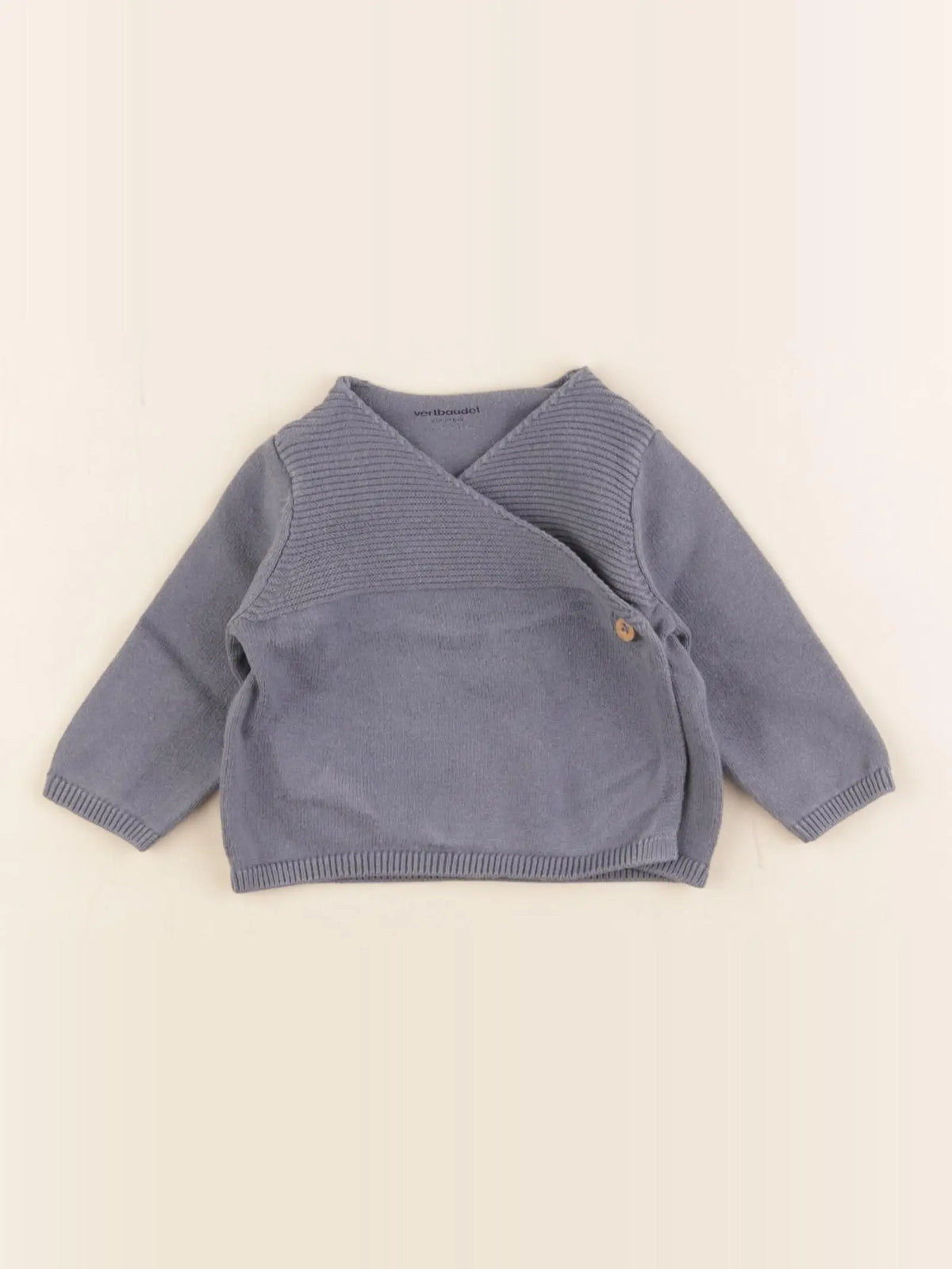 Vertbaudet - gilet bleu - 1 mois