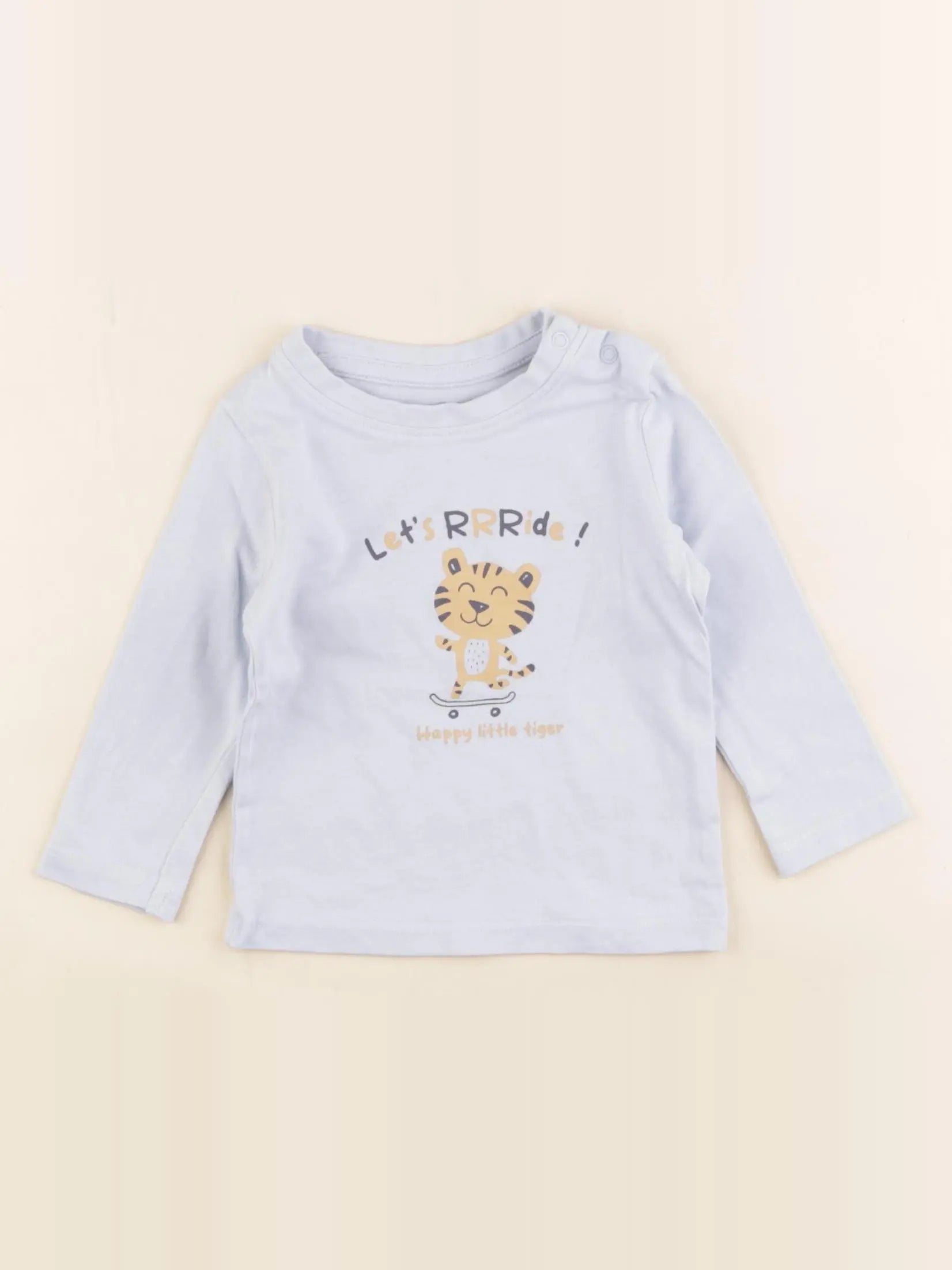 Vertbaudet - tee-shirt bleu - 6 mois