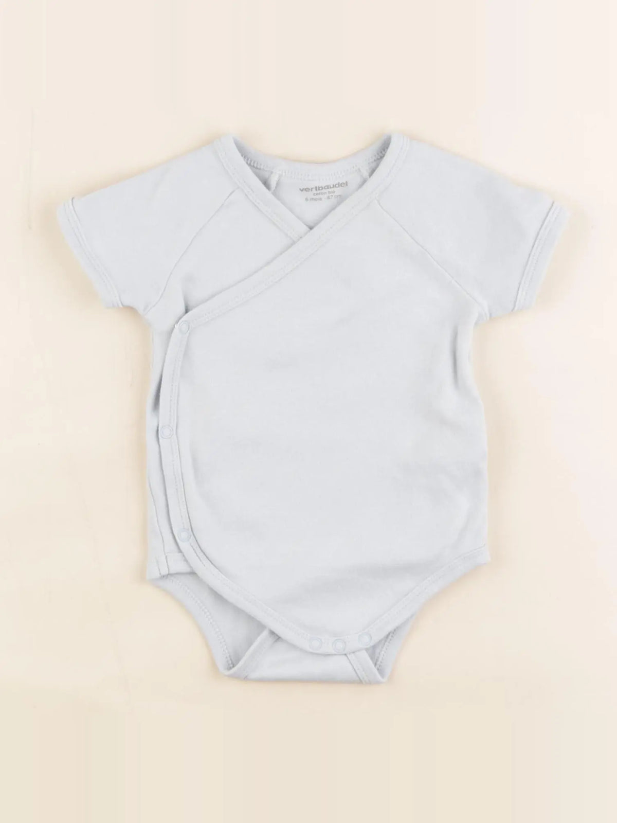 Vertbaudet - body bleu - 6 mois