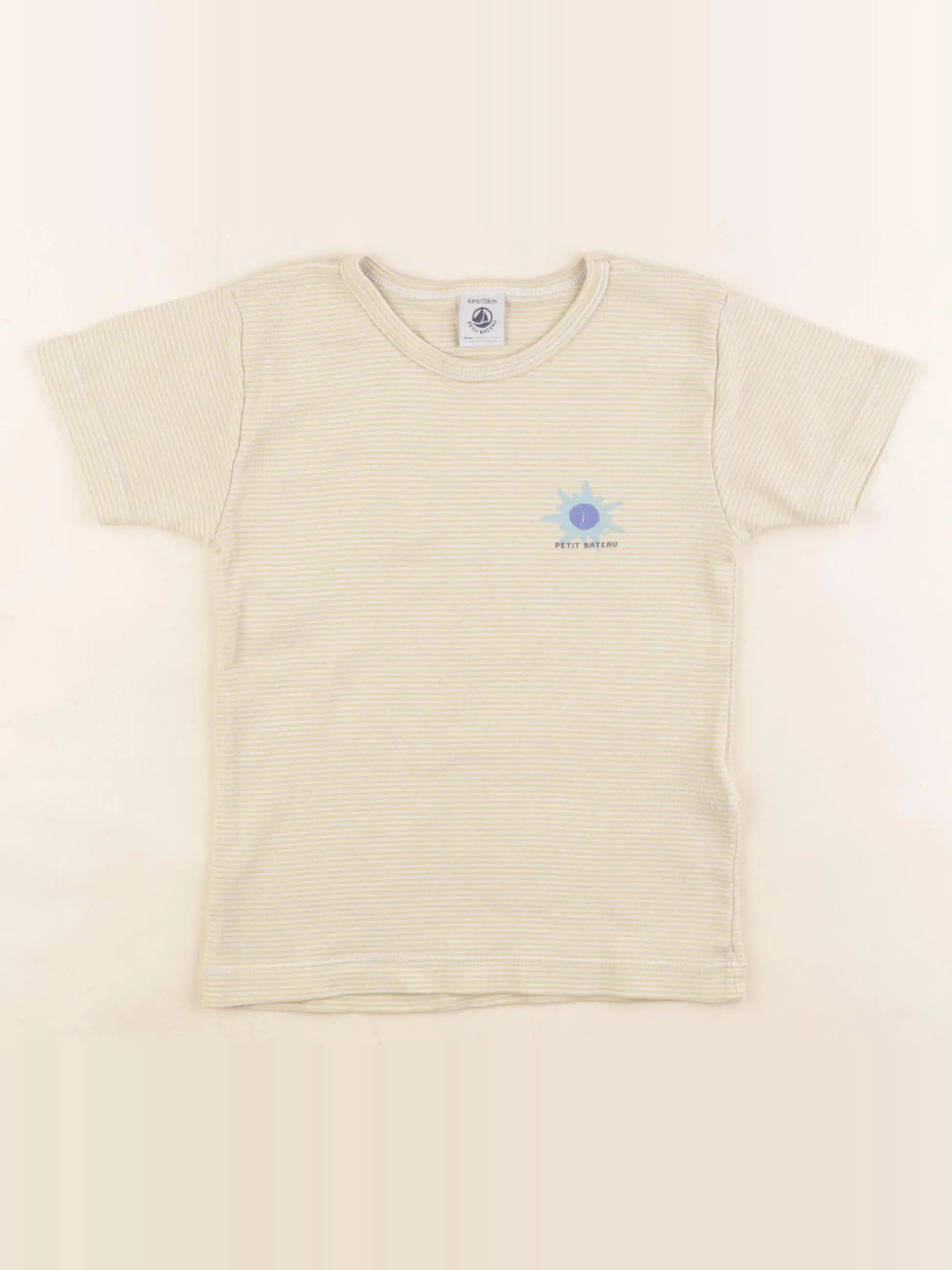 Petit Bateau - maillot de corps jaune - 6 ans