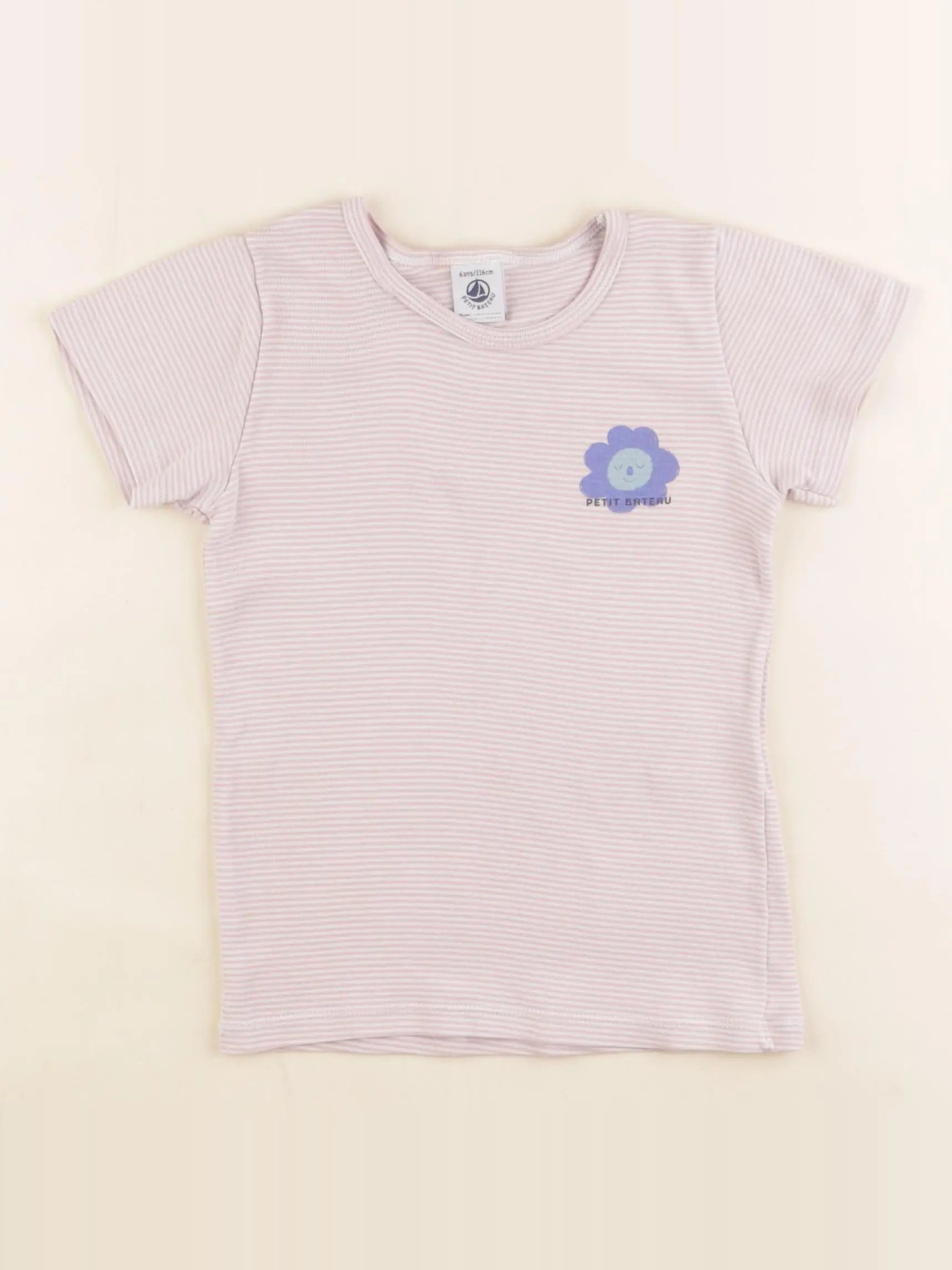 Petit Bateau - maillot de corps rose - 6 ans