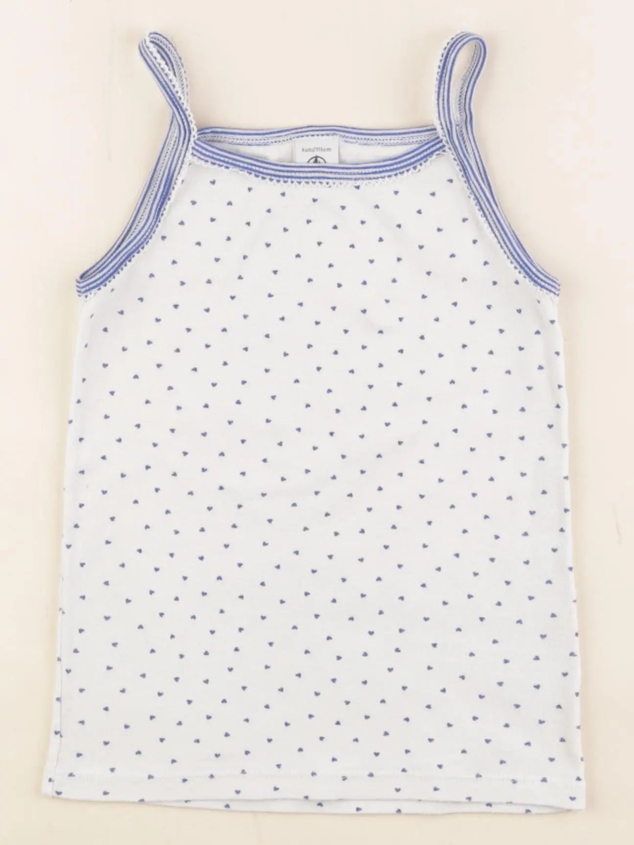 Petit Bateau - maillot de corps bleu - 6 ans