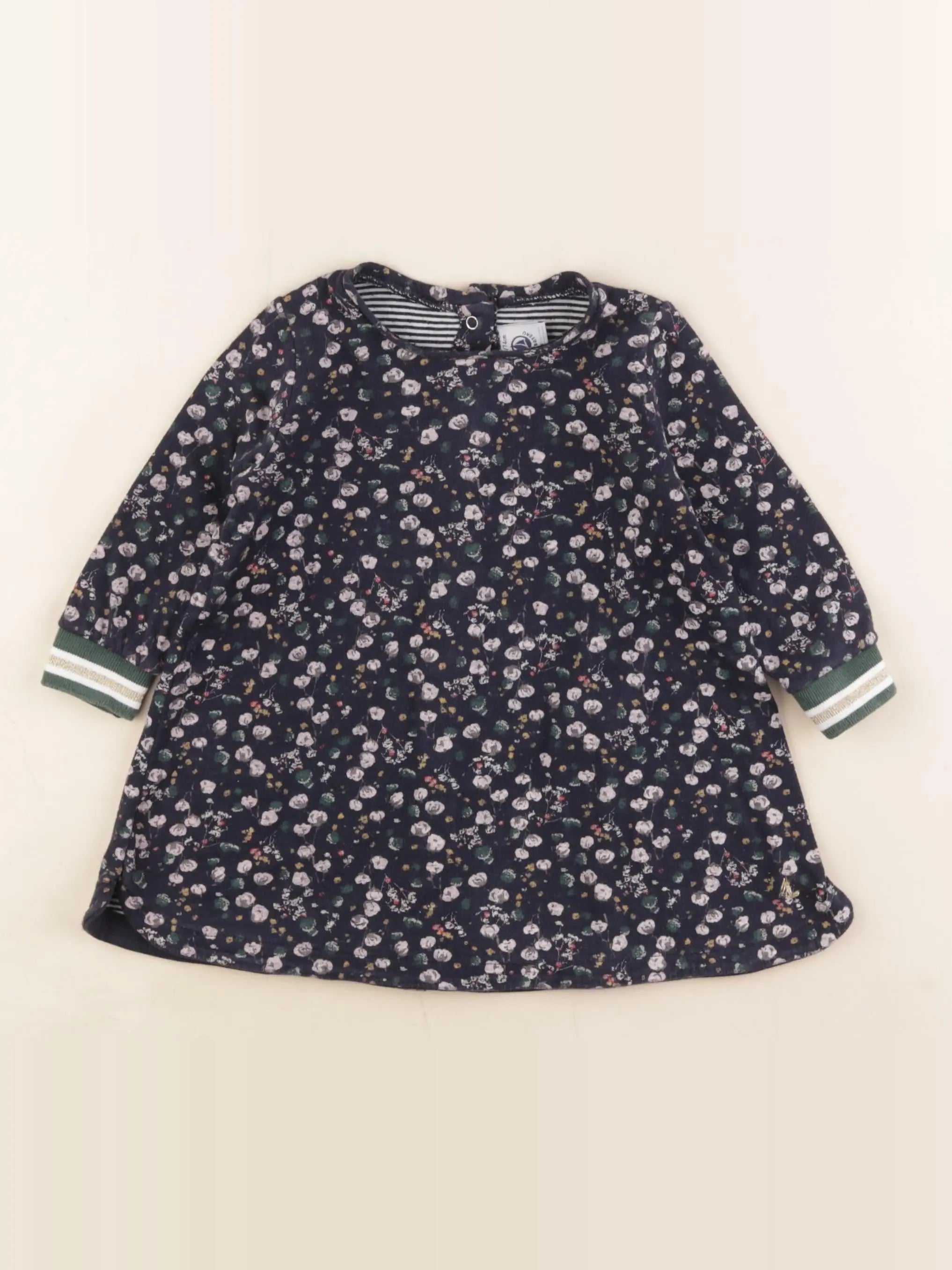 Petit Bateau - robe bleu - 12 mois