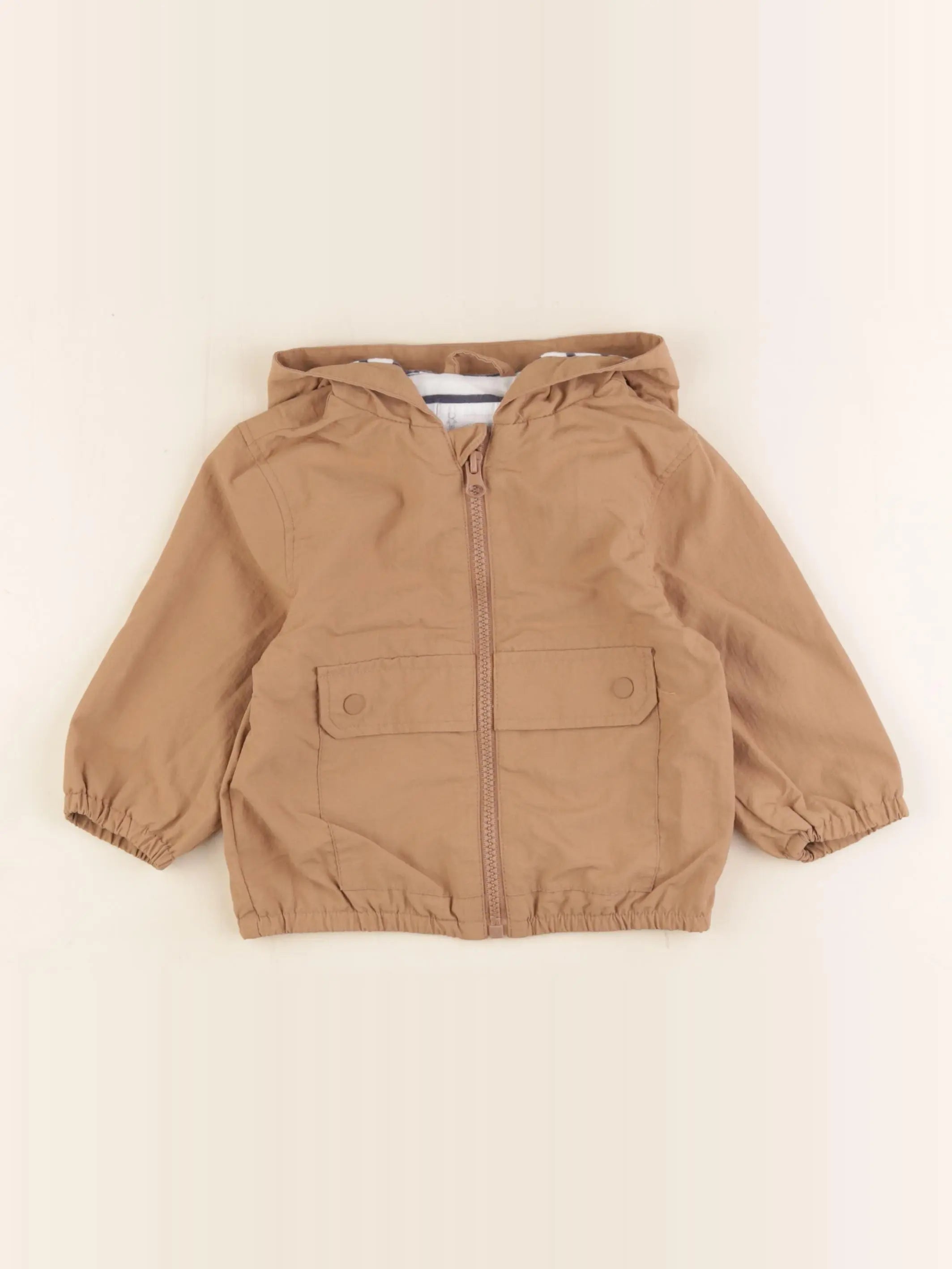 Vertbaudet - veste doublé marron - 12 mois