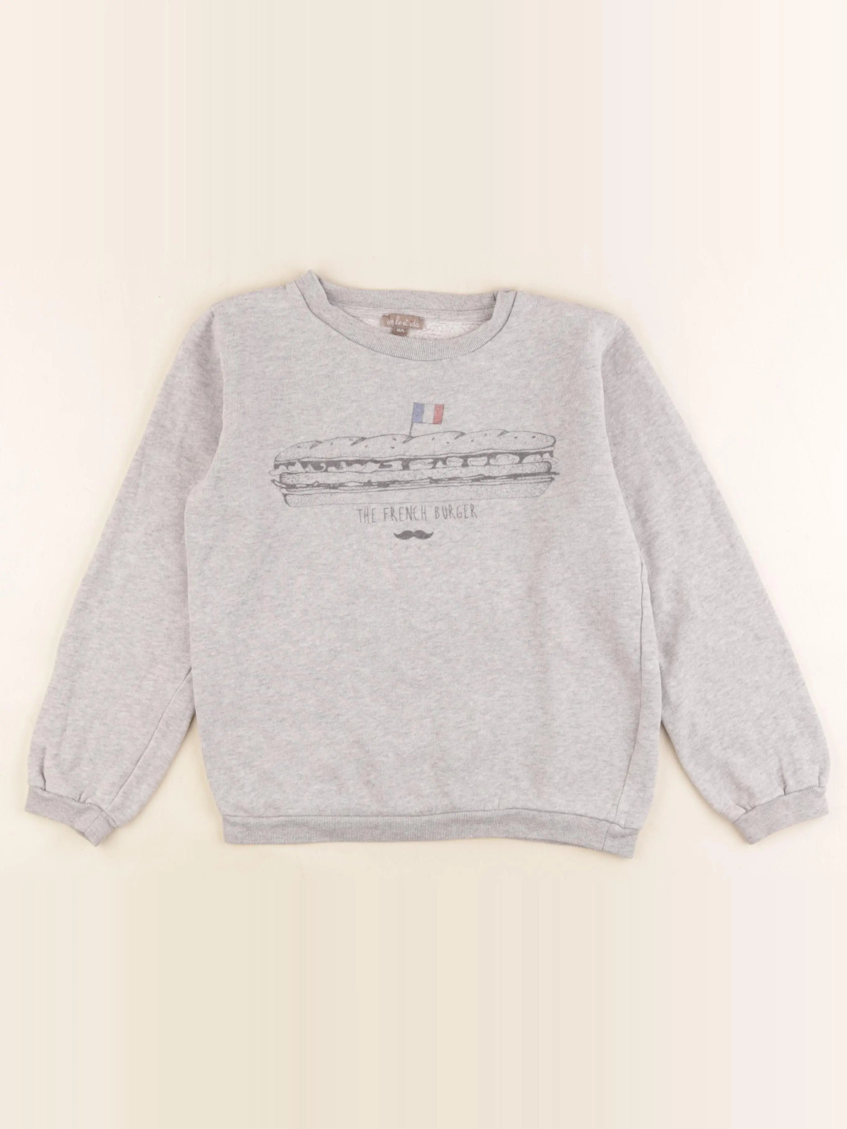 Emile et Ida - sweat gris - 8 ans