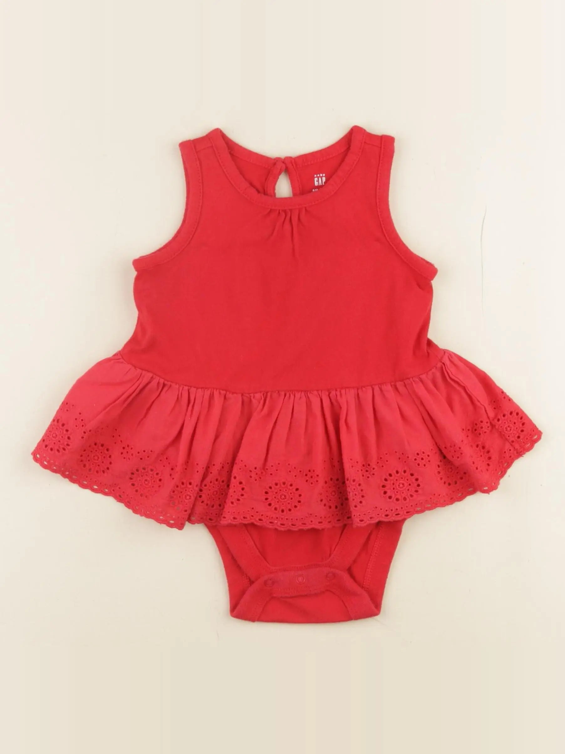 GAP - body robe rouge - 6/12 mois