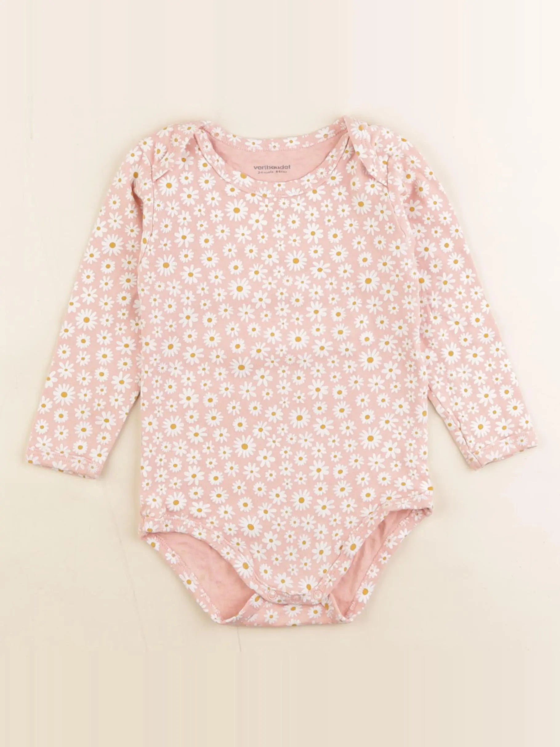 Vertbaudet - body rose - 24 mois