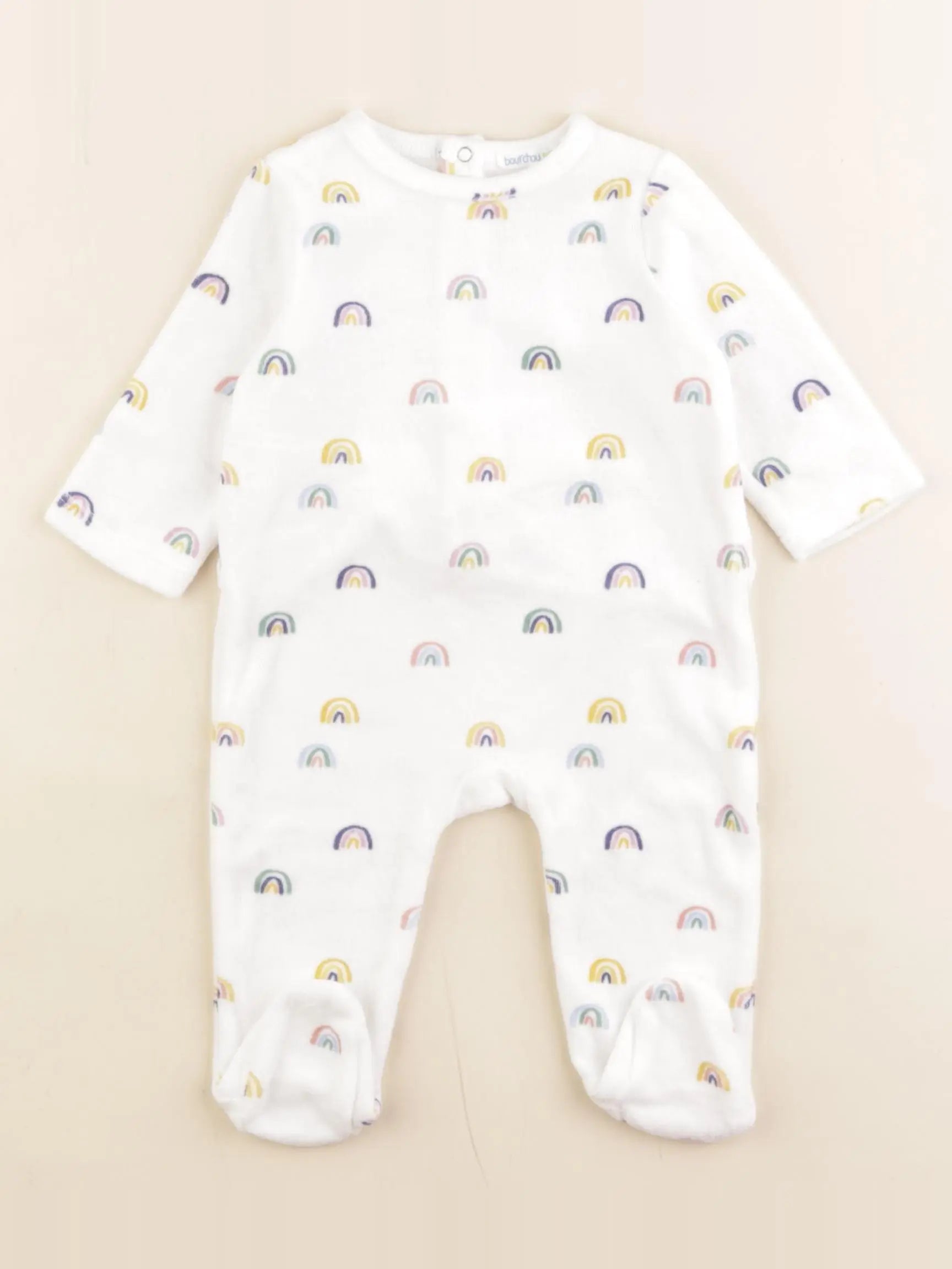 Boutchou - pyjama velours blanc - 3 mois