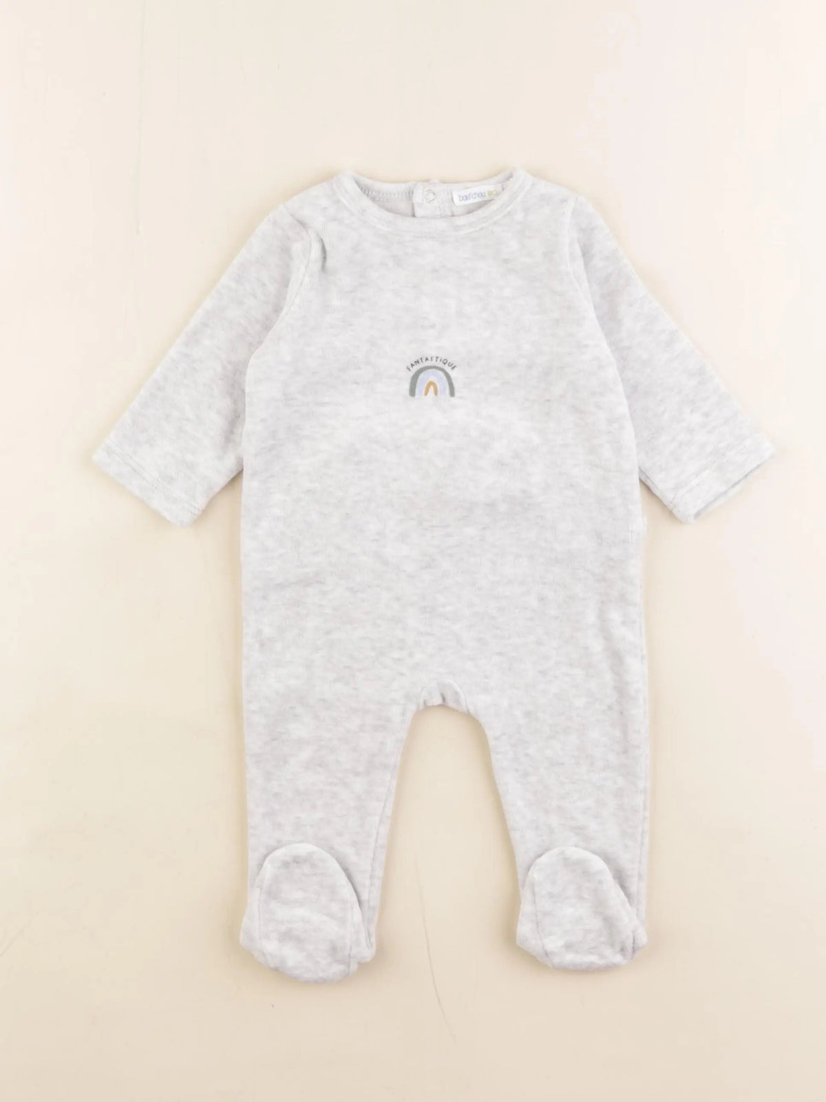 Boutchou - pyjama velours gris - 3 mois