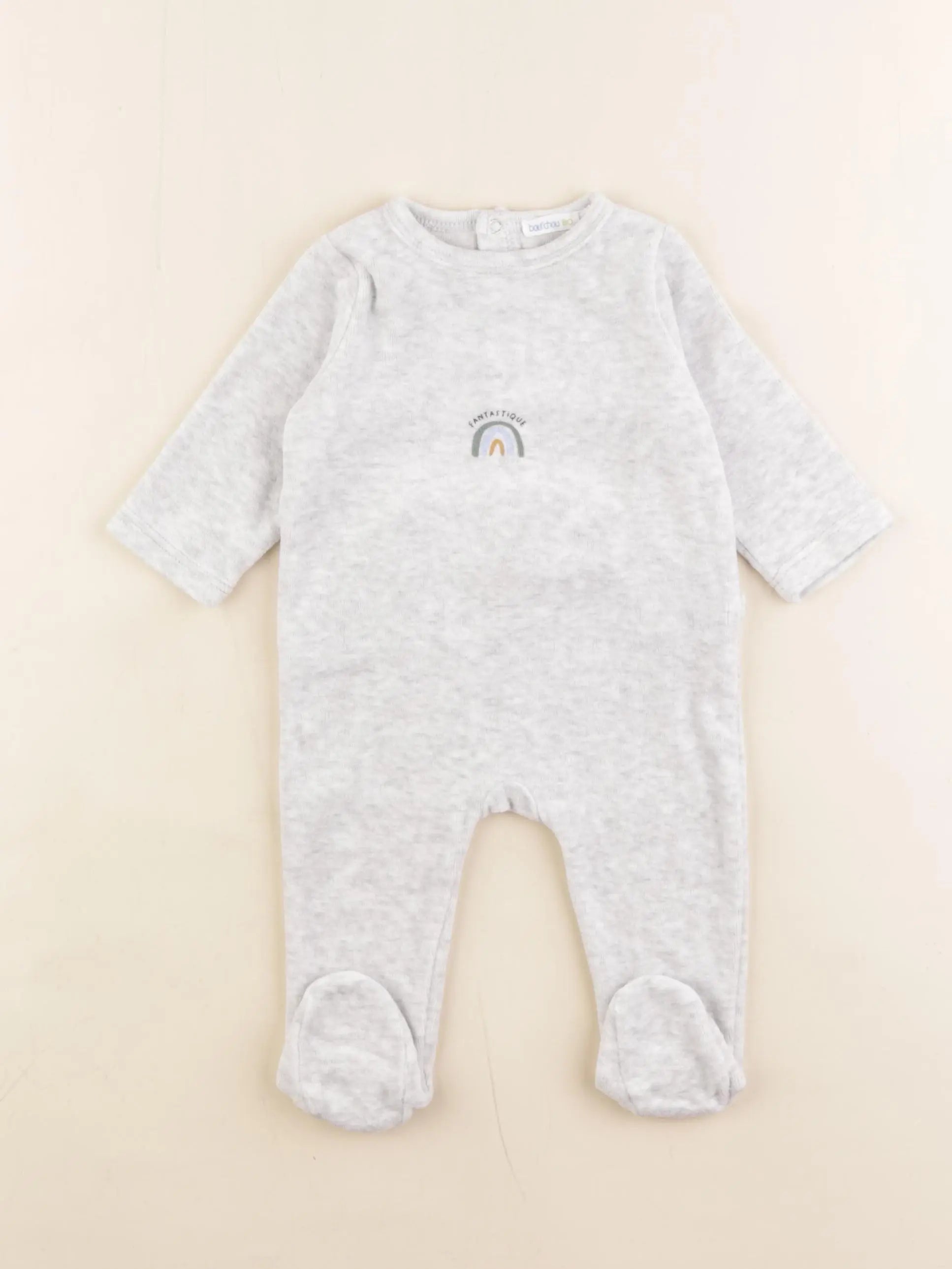 Boutchou - pyjama velours gris - 3 mois