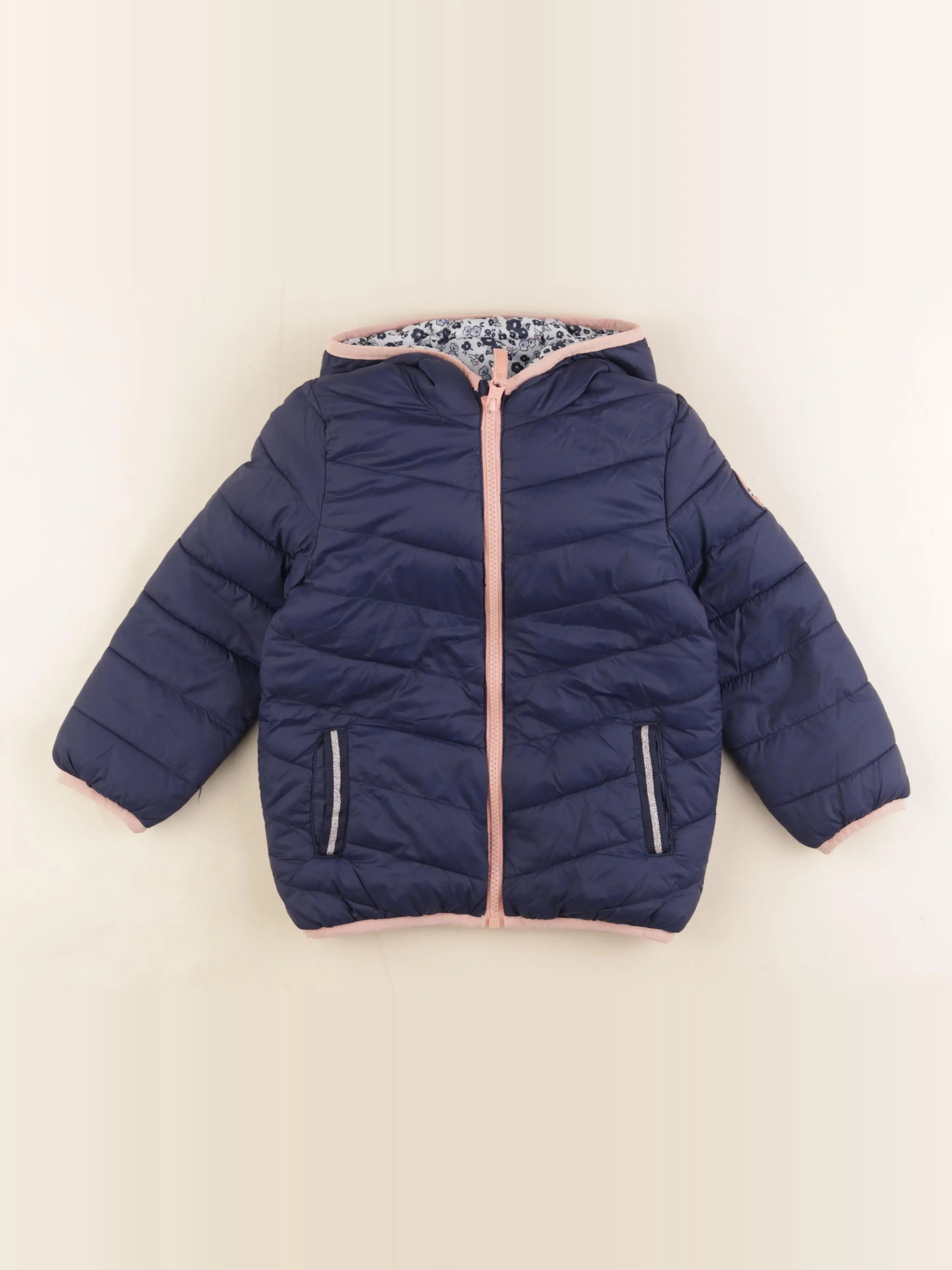 Vertbaudet - doudoune réversible bleu - 5 ans