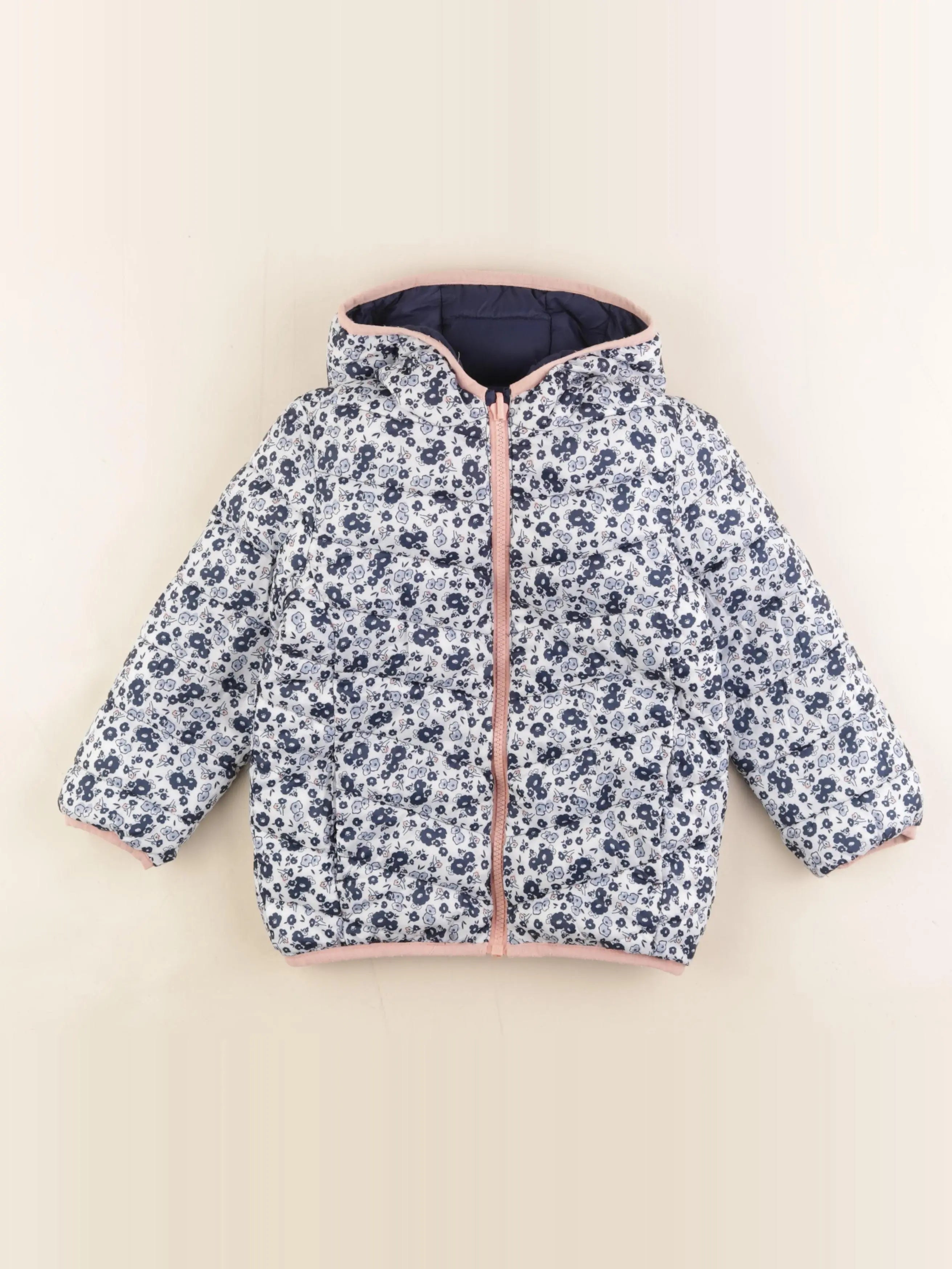 Vertbaudet - doudoune réversible bleu - 5 ans