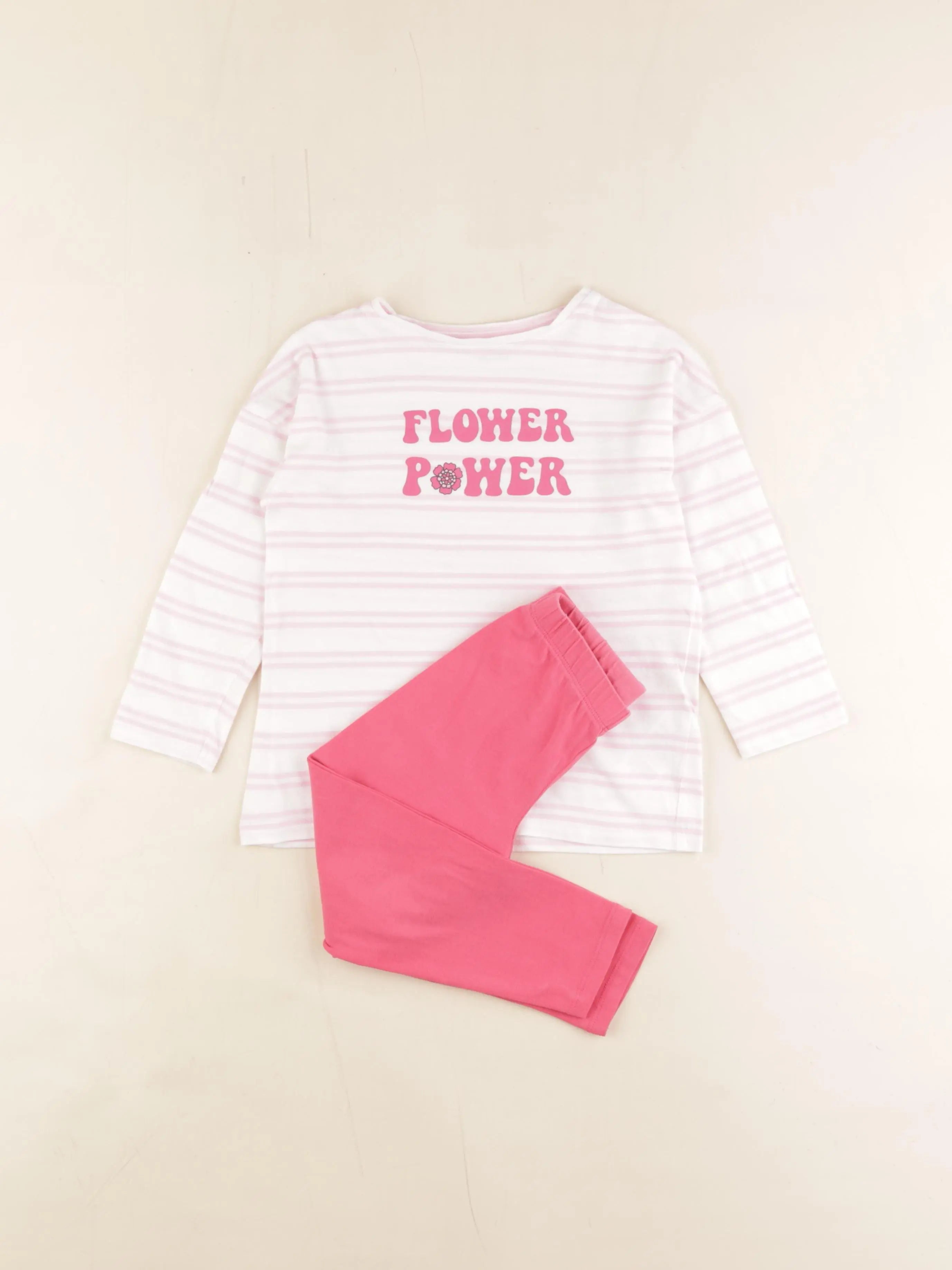 Vertbaudet - pyjama coton rose - 4 ans