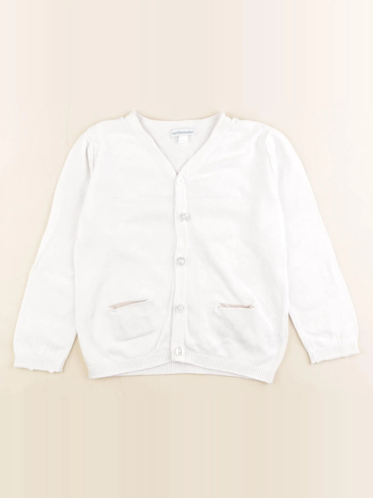 Vertbaudet - gilet blanc - 36 mois