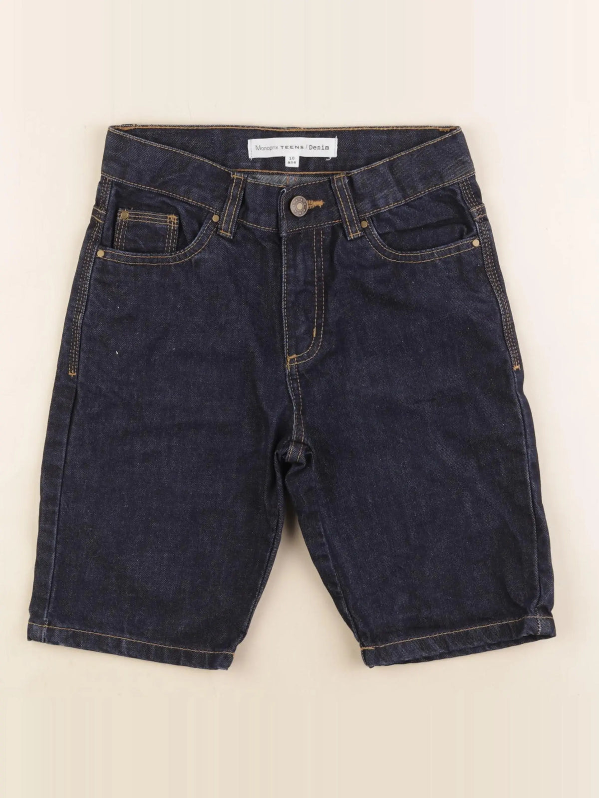 Monoprix - short bleu - 10 ans