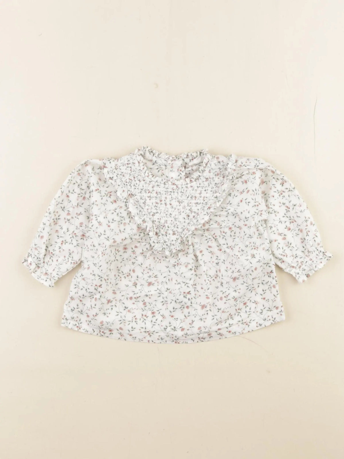 Vertbaudet - blouse beige, rose, multicolore - 3 mois