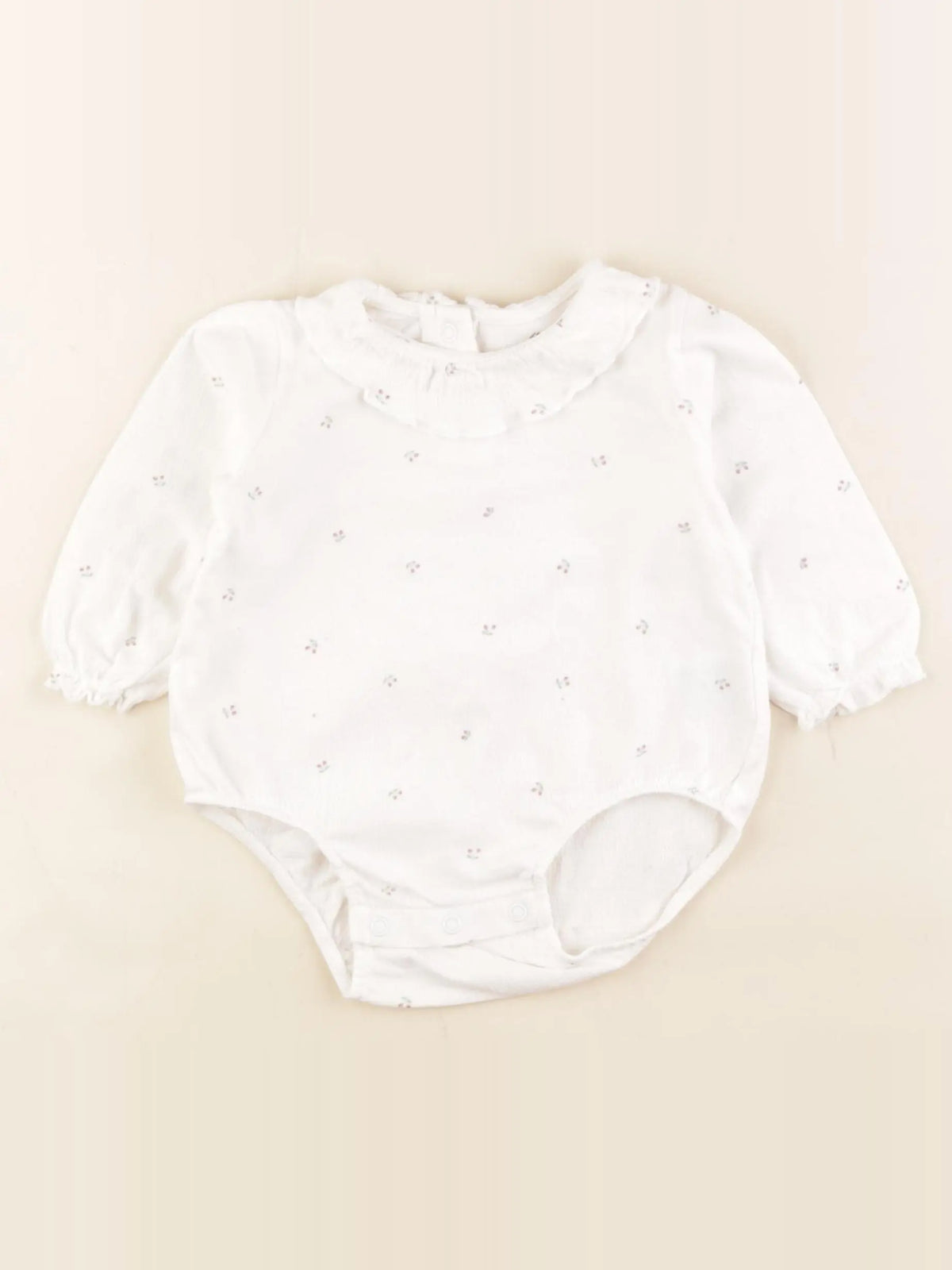 H&M - body à col blanc - 4/6 mois