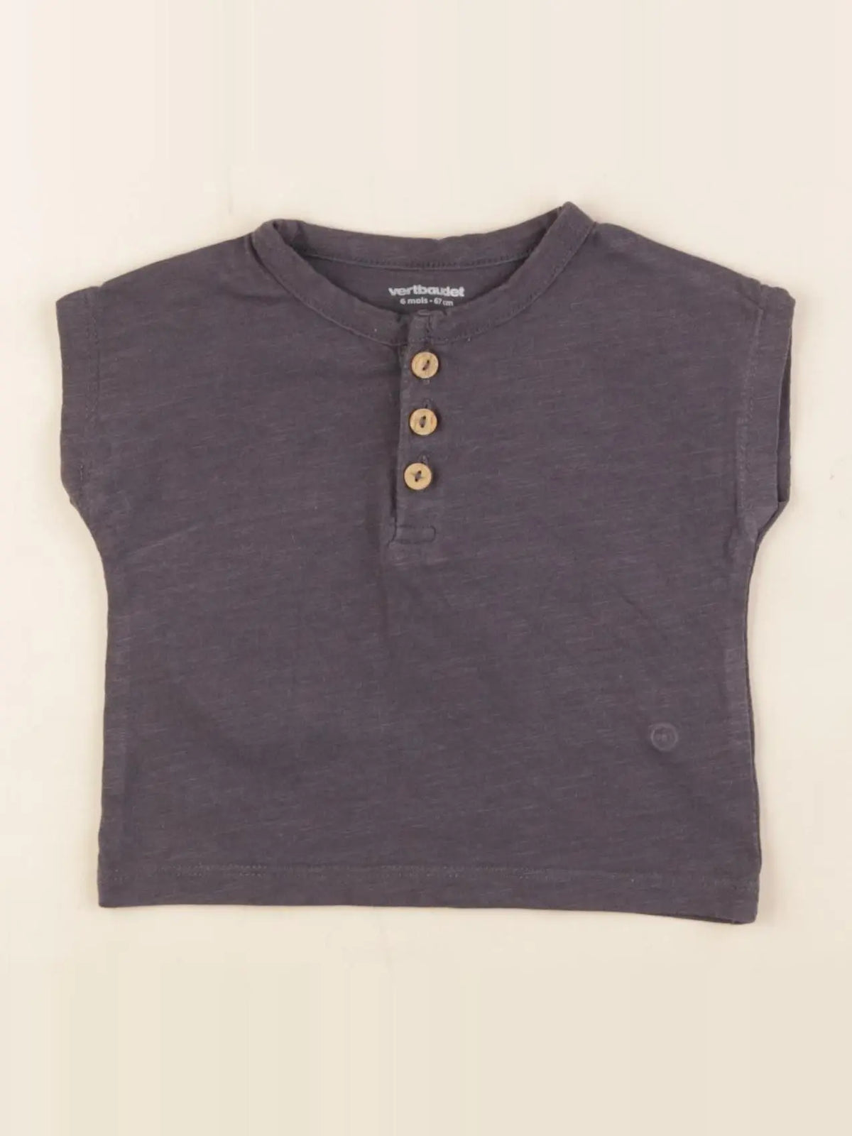 Vertbaudet - tee-shirt gris - 6 mois