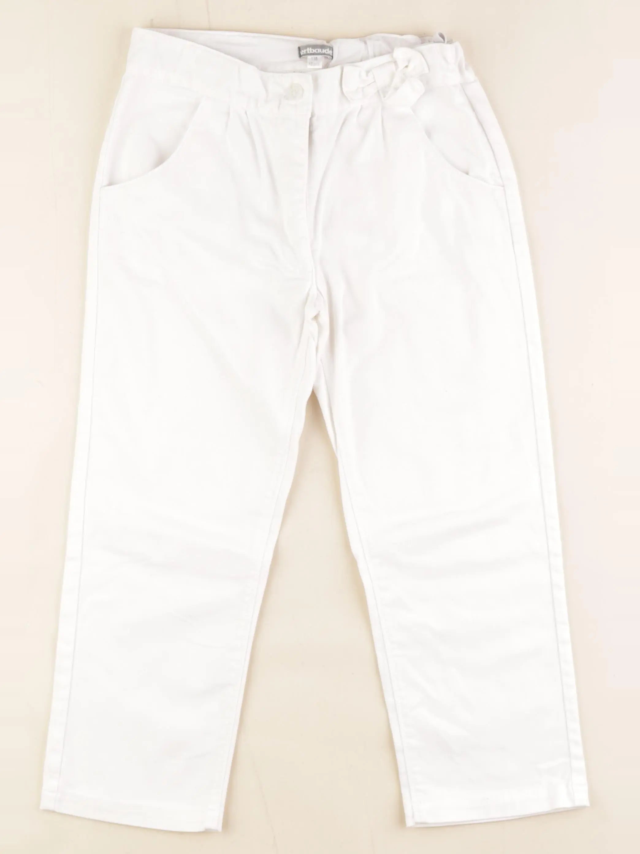 Vertbaudet - pantalon blanc - 10 ans