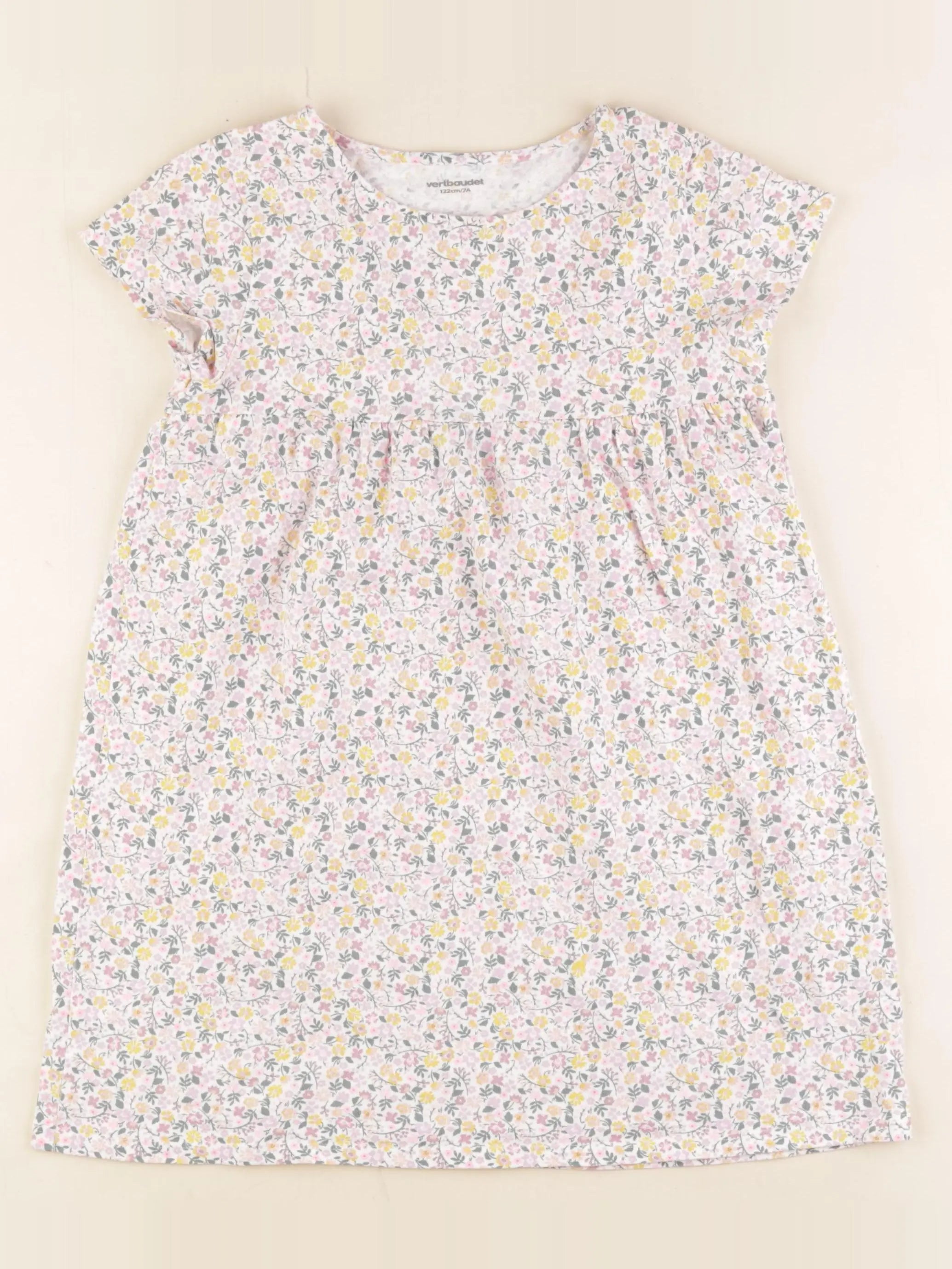 Vertbaudet - robe multicolore - 7 ans