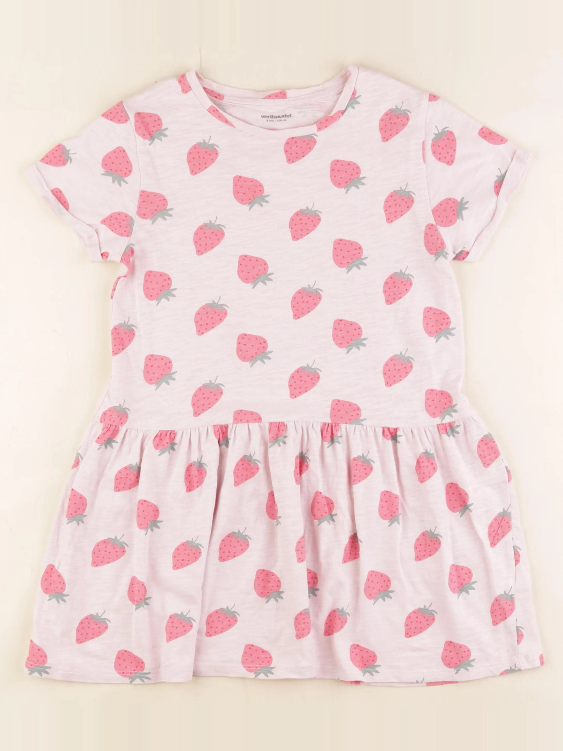 Vertbaudet - robe rose - 8 ans