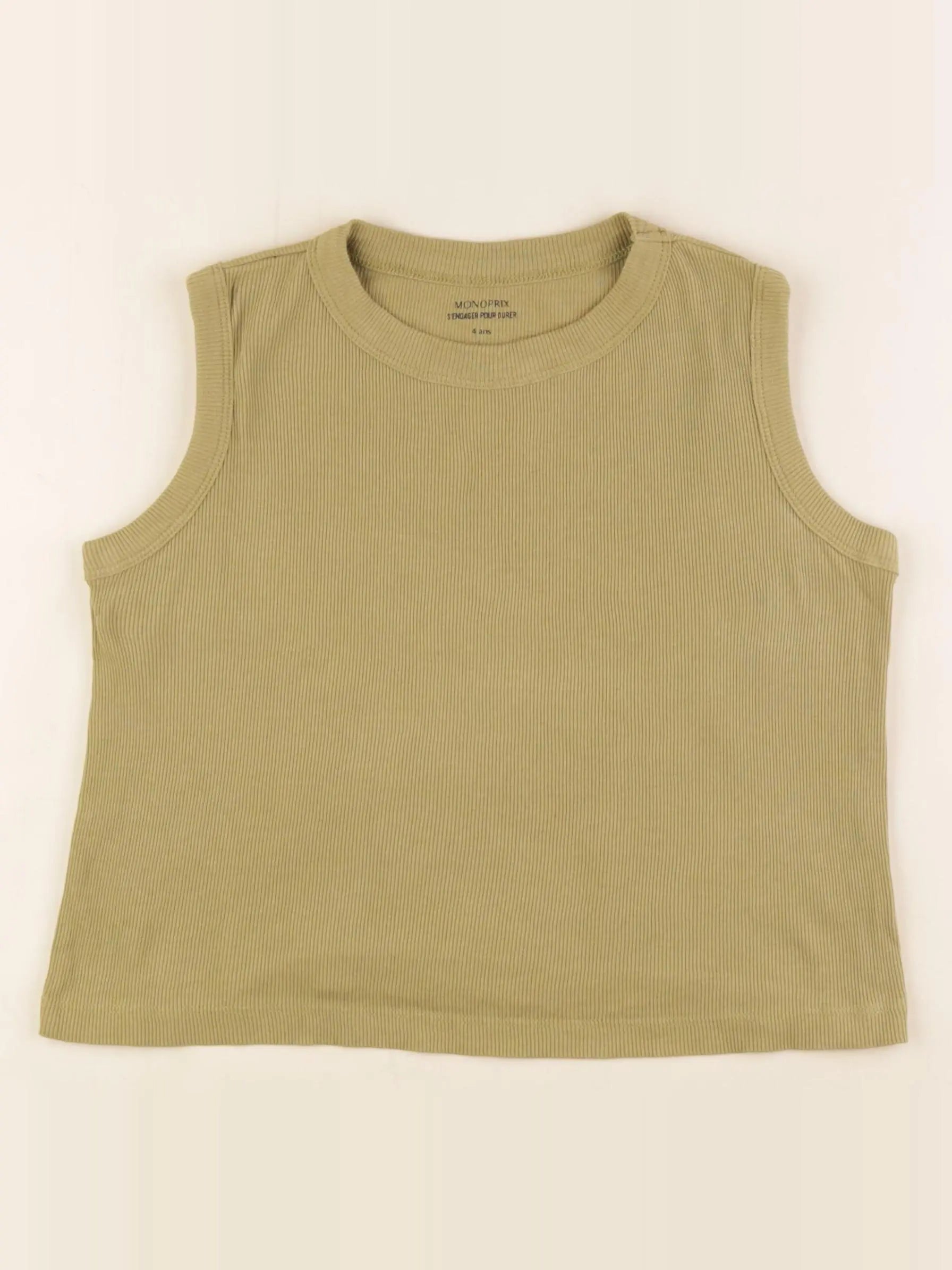 Monoprix - débardeur vert - 4 ans