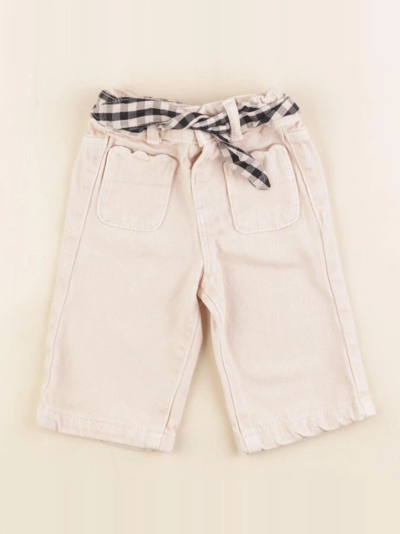 Vertbaudet - pantalon beige - 3 mois