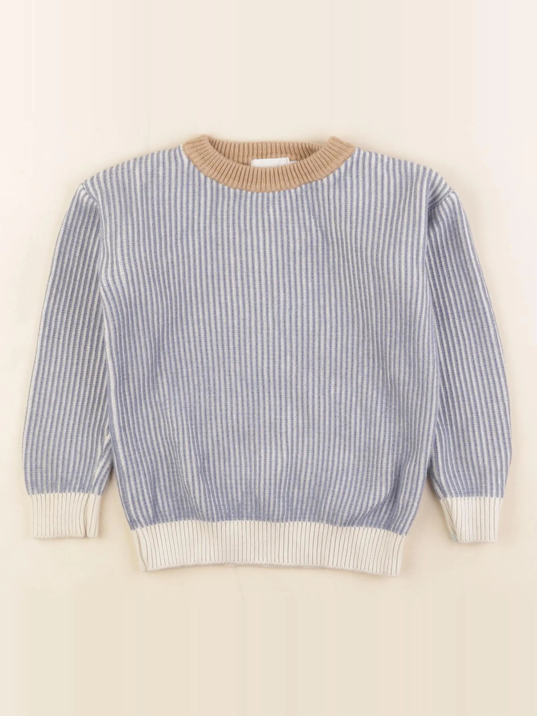 Filou & Friends - pull bleu, beige - 4 ans