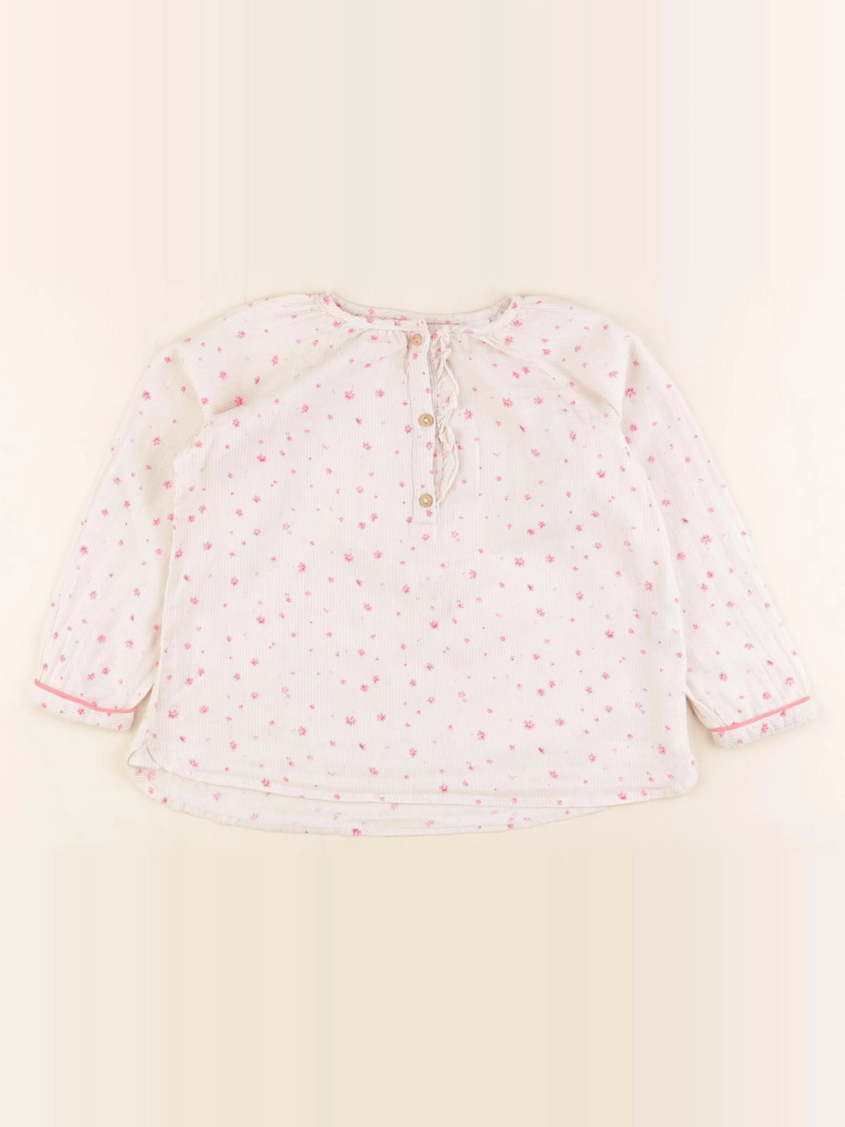 Zara - blouse beige, rose - 3/4 ans