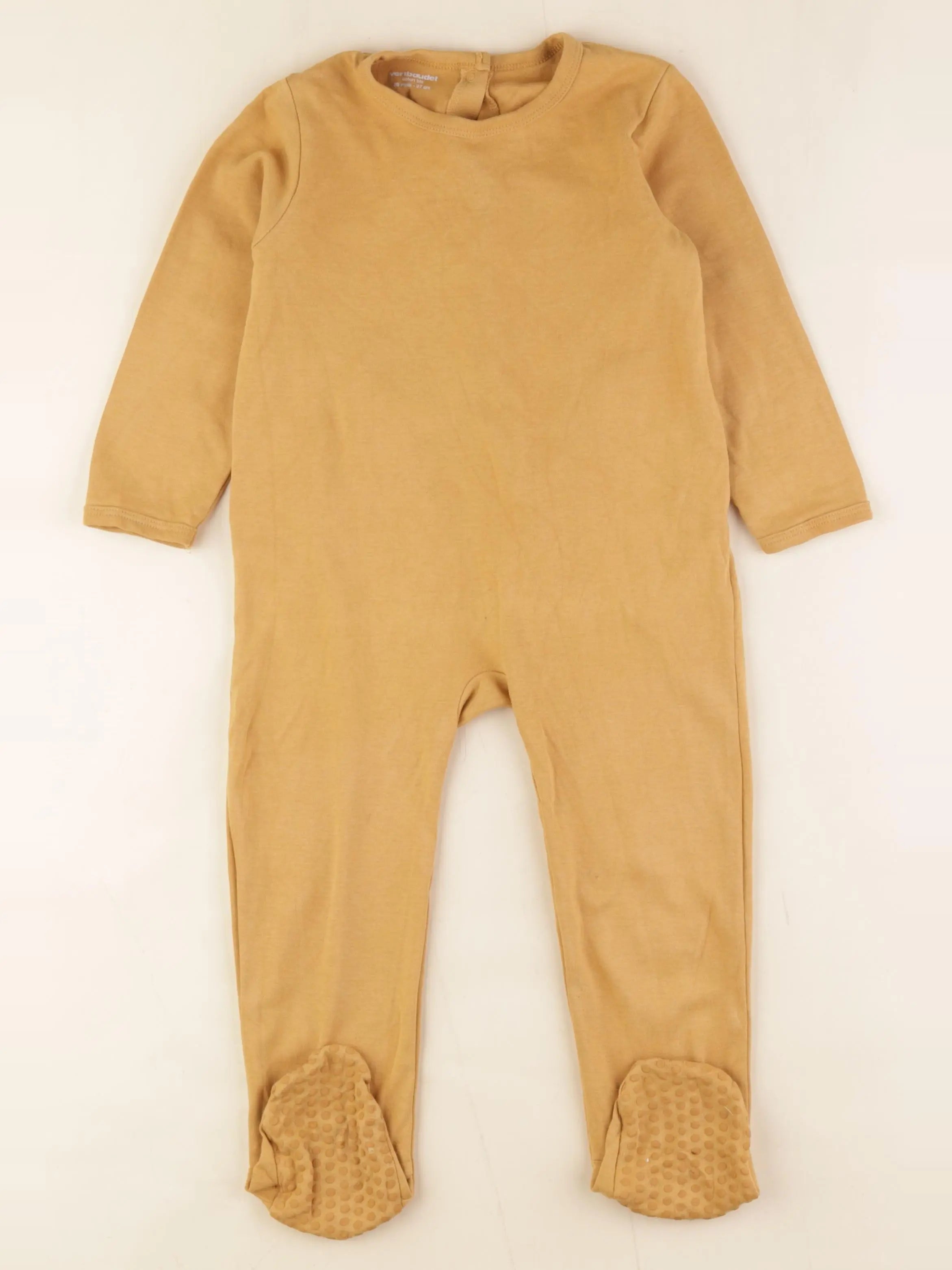 Vertbaudet - pyjama coton jaune - 36 mois