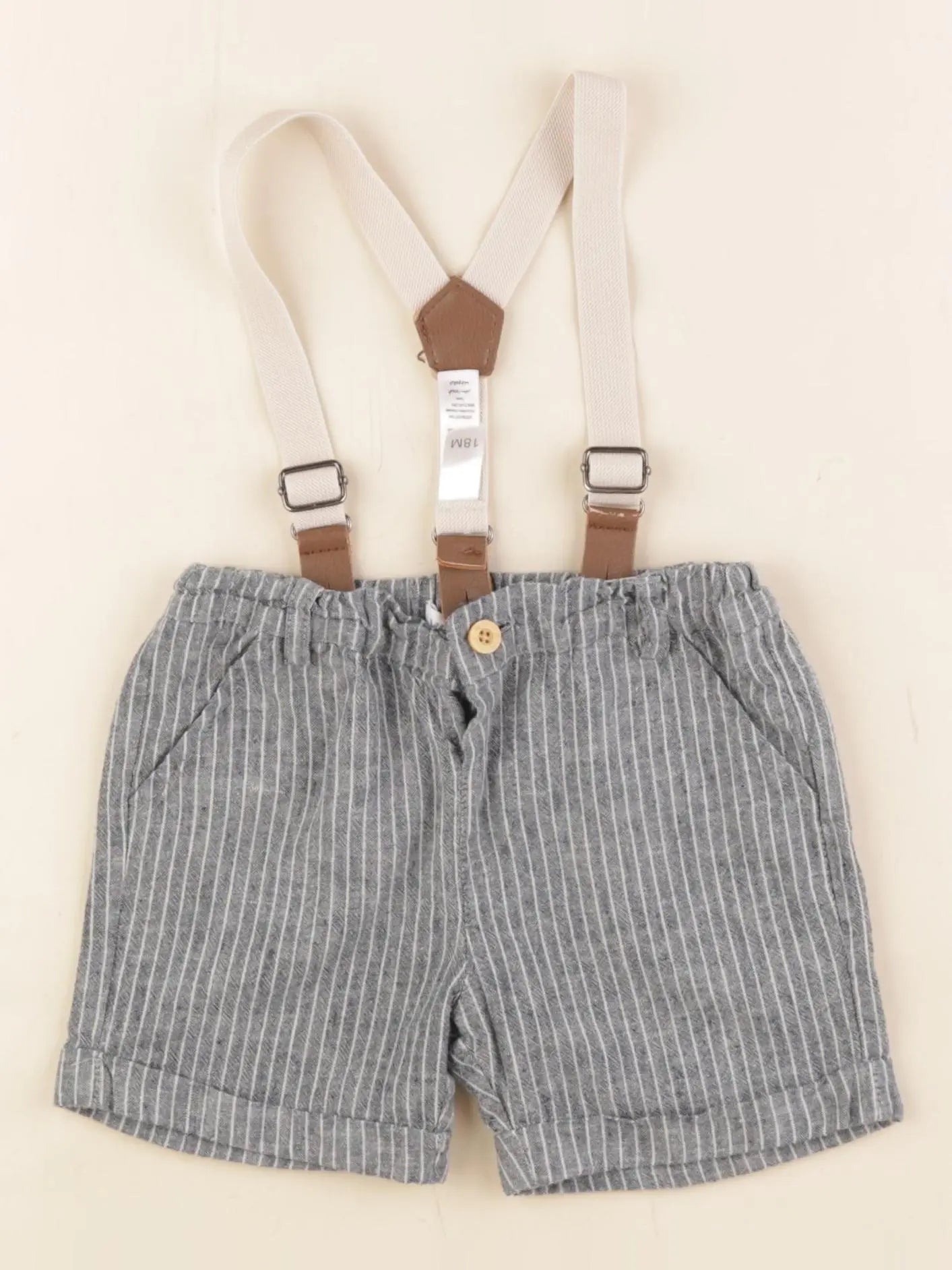 Vertbaudet - short gris - 18 mois