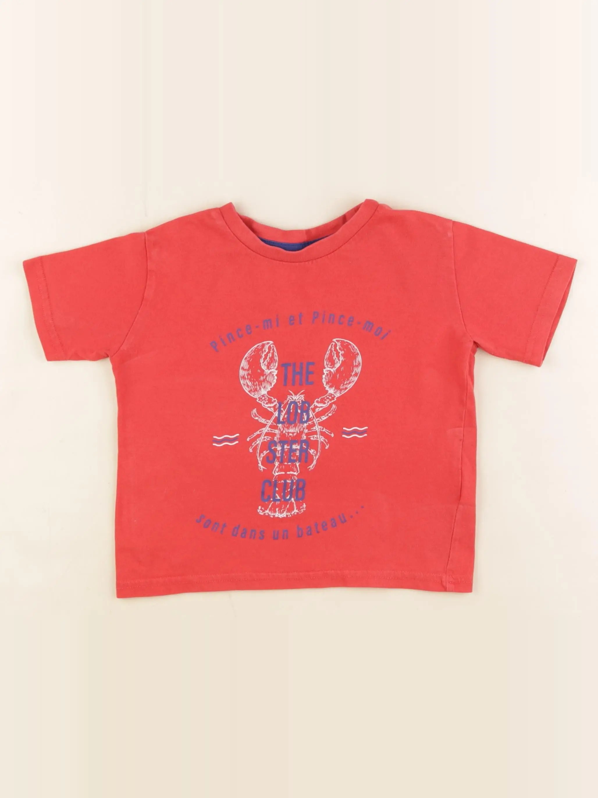 Vertbaudet - tee-shirt rouge - 2 ans