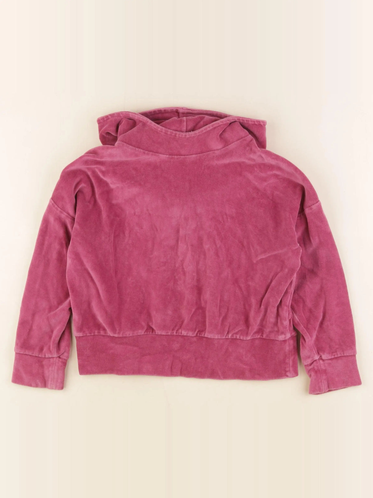 We are kids - sweat velours rose - 4/5 ans