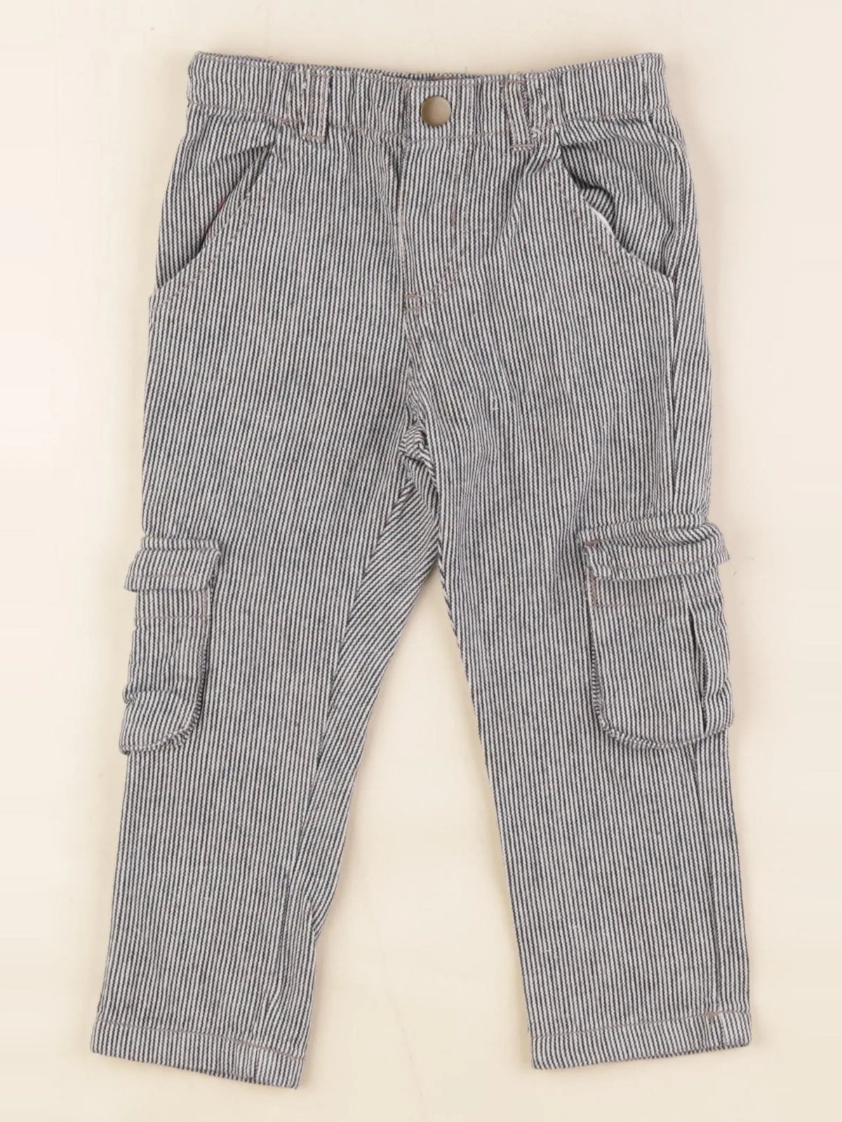 Boutchou - pantalon bleu, blanc - 24 mois