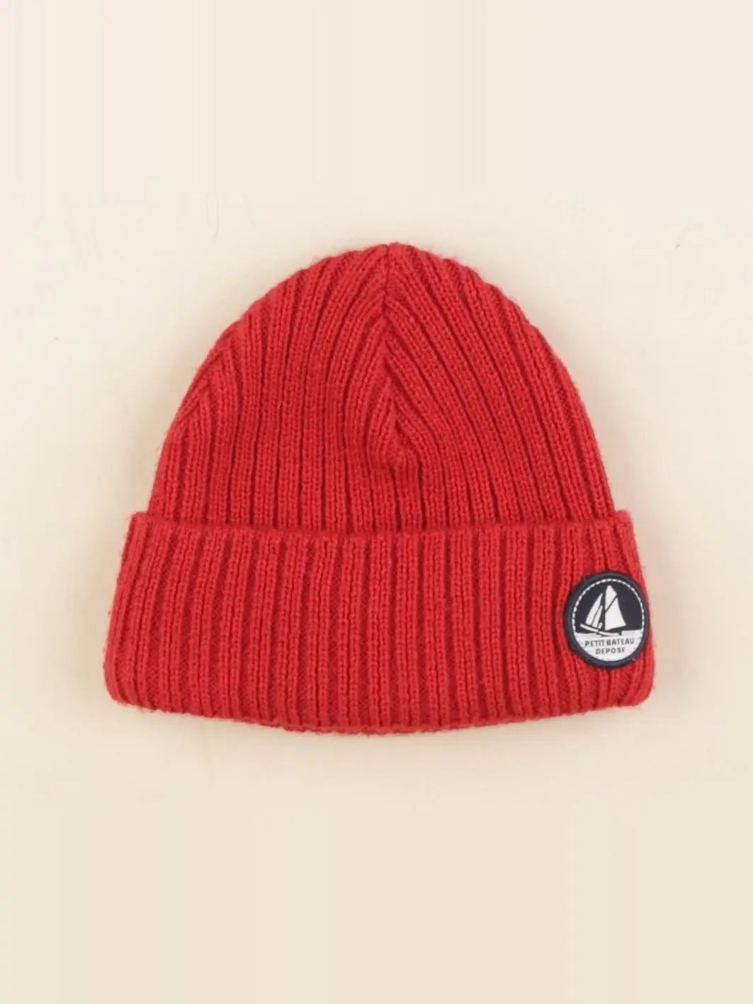 Petit Bateau - bonnet rouge - 3/4 ans