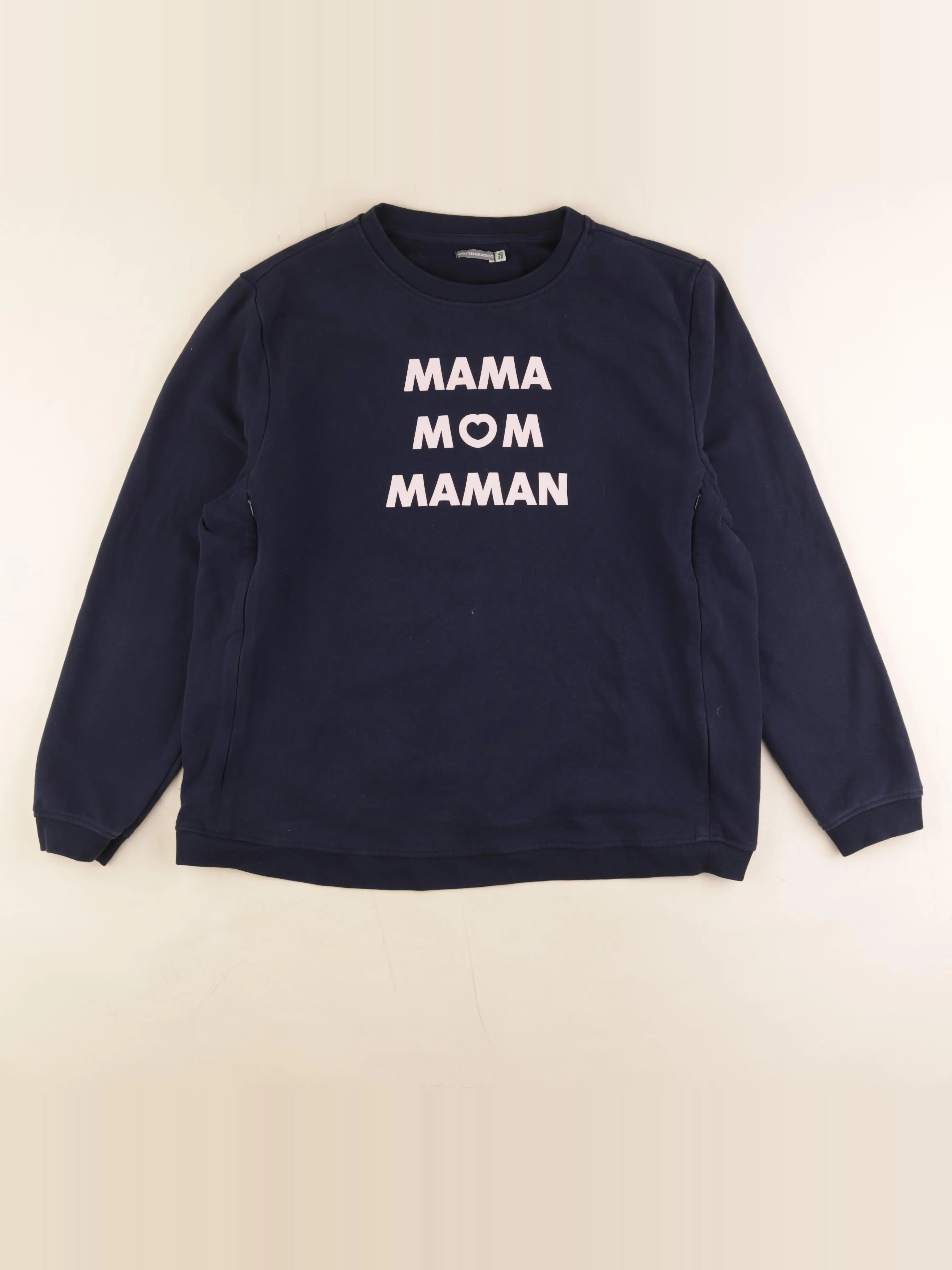 Vertbaudet - sweat allaitement bleu - 46 à 48