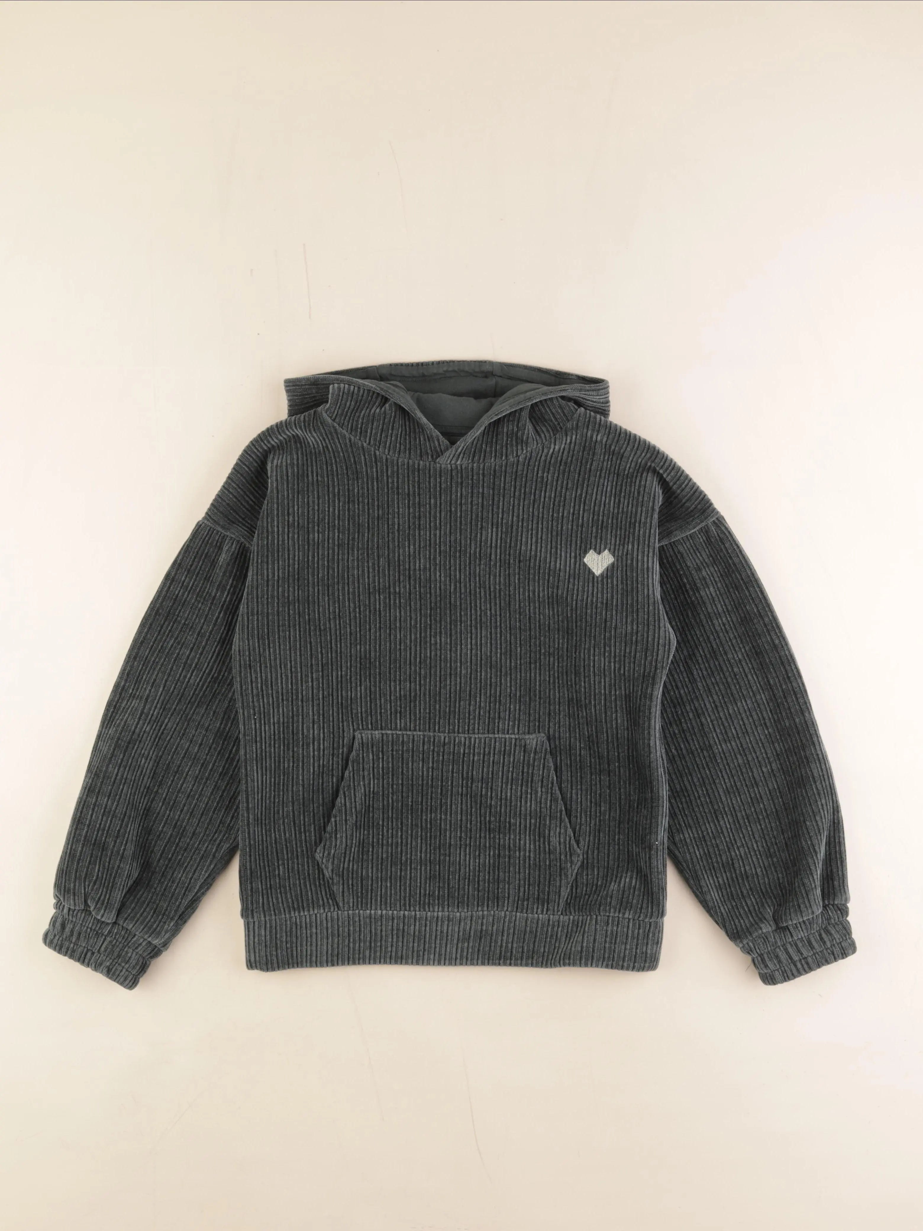Vertbaudet - sweat velours vert - 10 ans