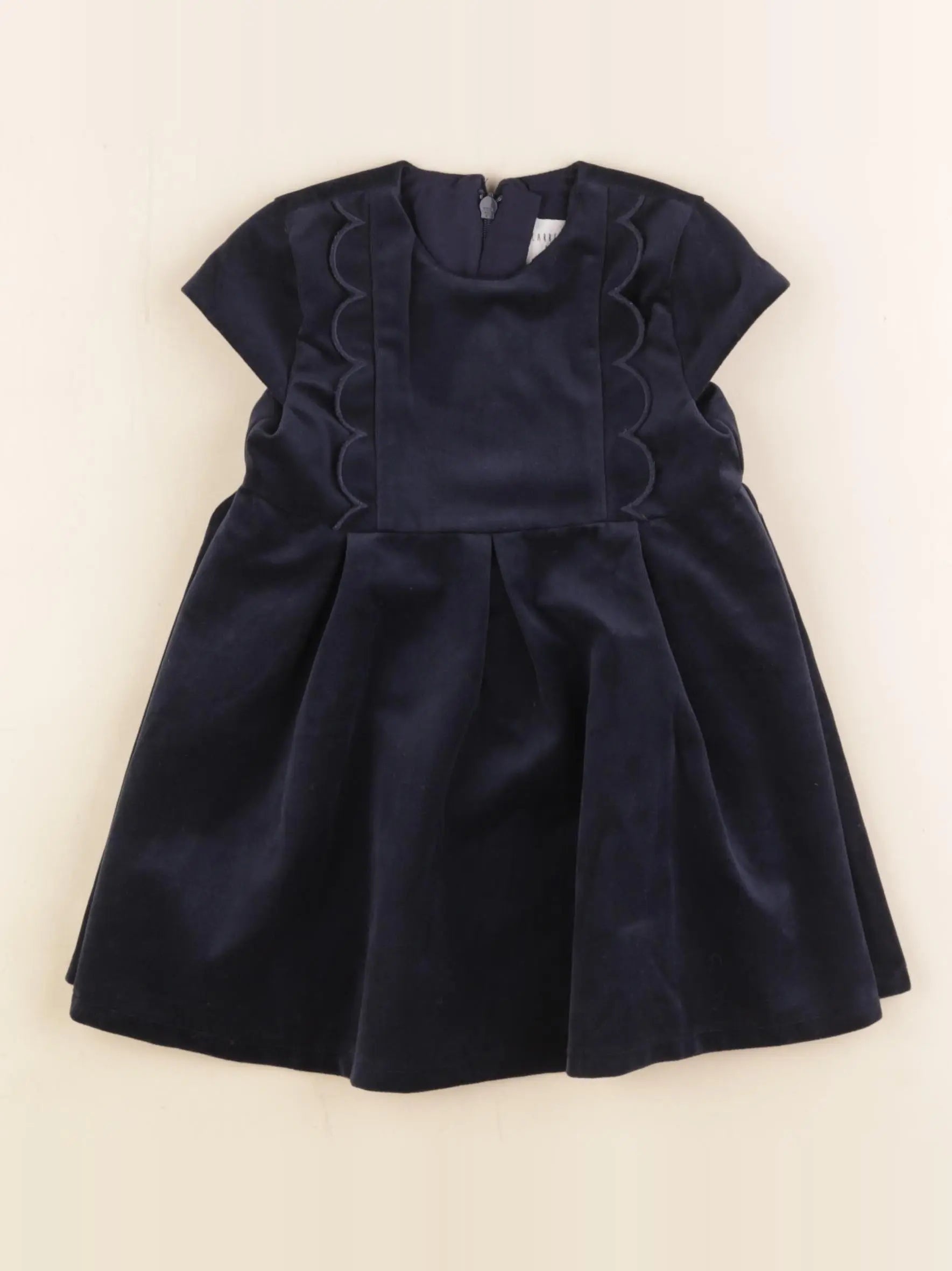 Carrément Beau - robe bleu - 12 mois