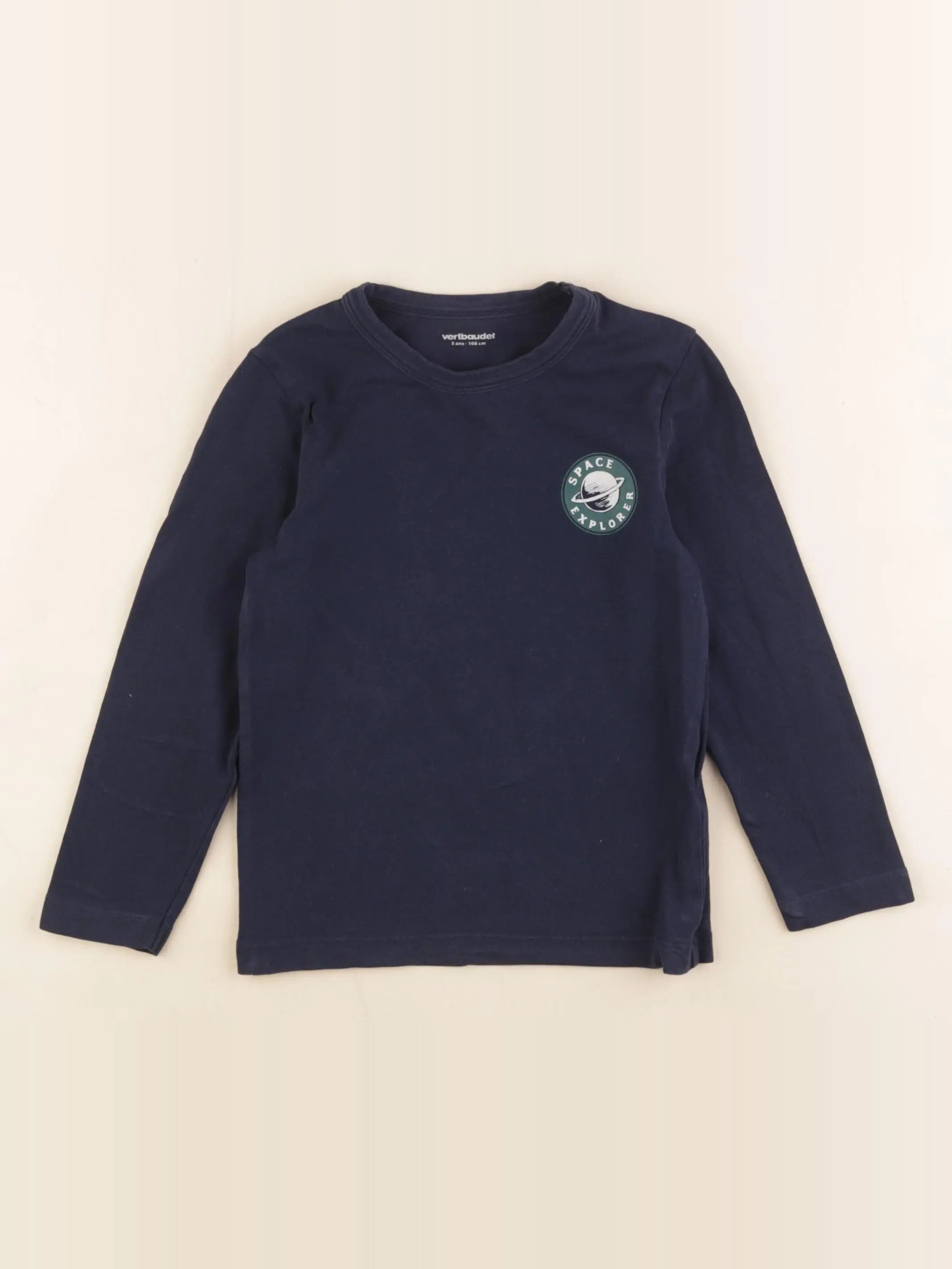Vertbaudet - tee-shirt bleu - 5 ans