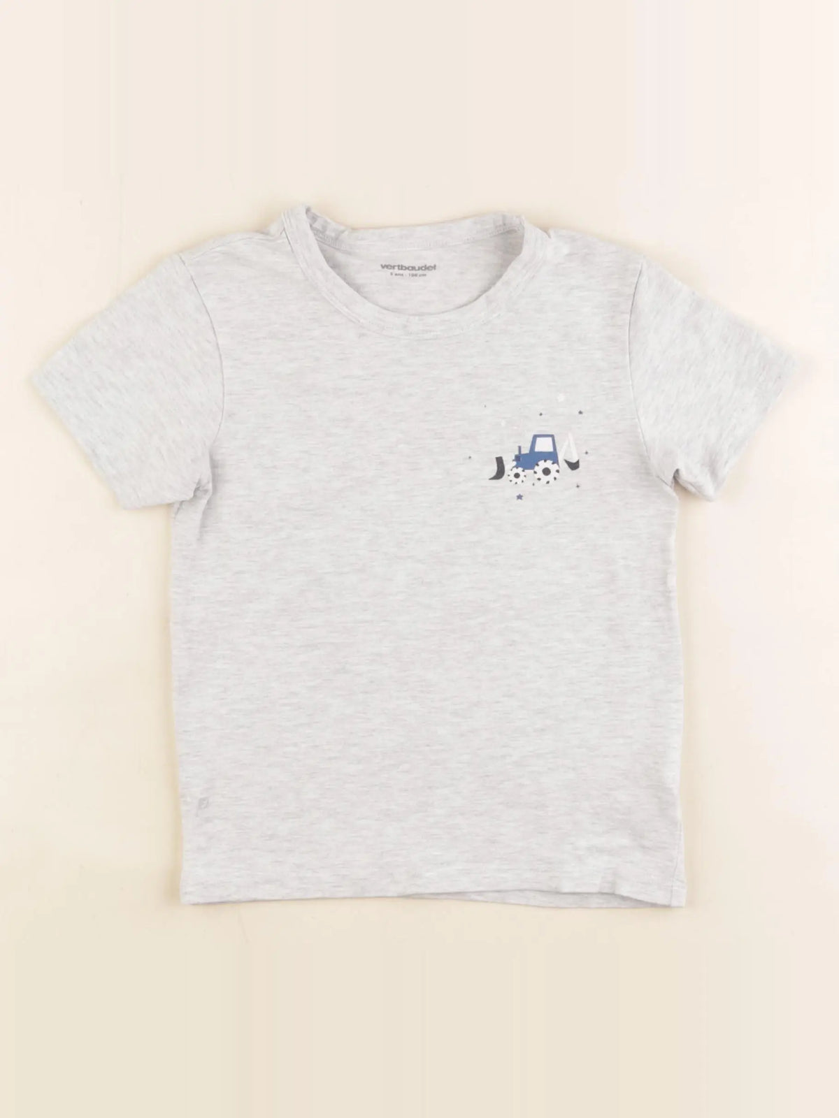 Vertbaudet - tee-shirt gris - 5 ans