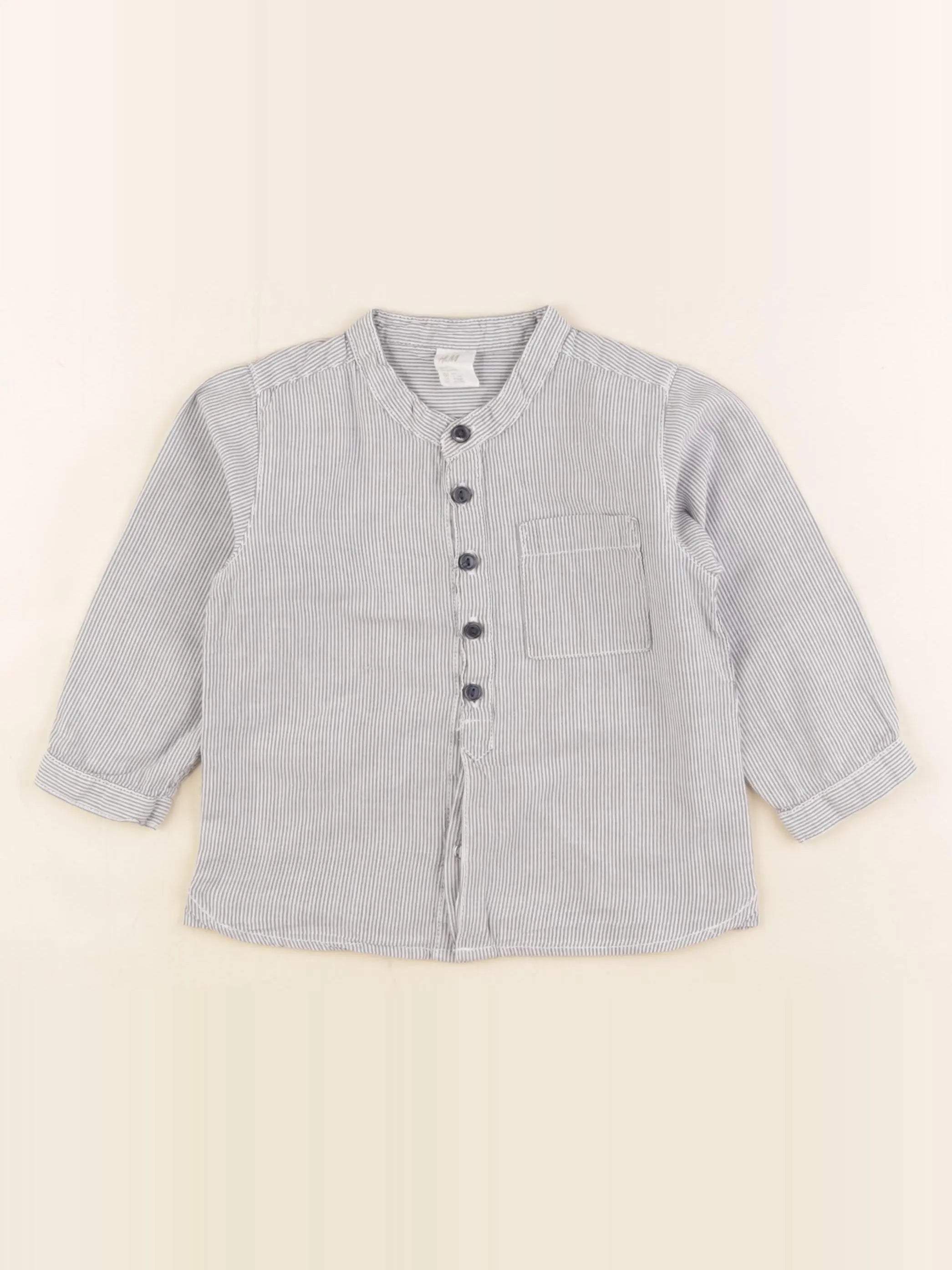 H&M - chemise gris - 9/12 mois
