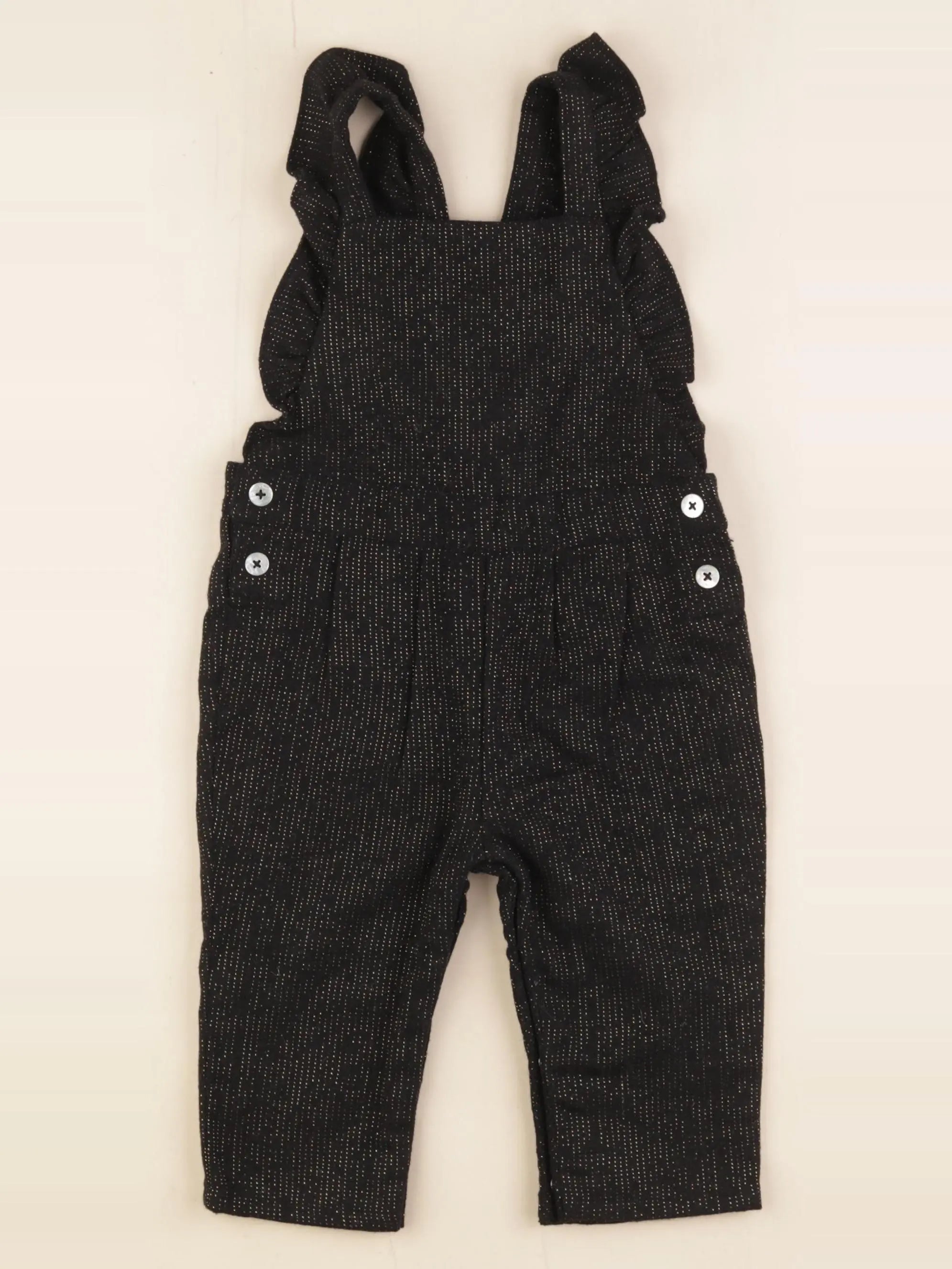 Natalys - salopette noir, or - 12 mois