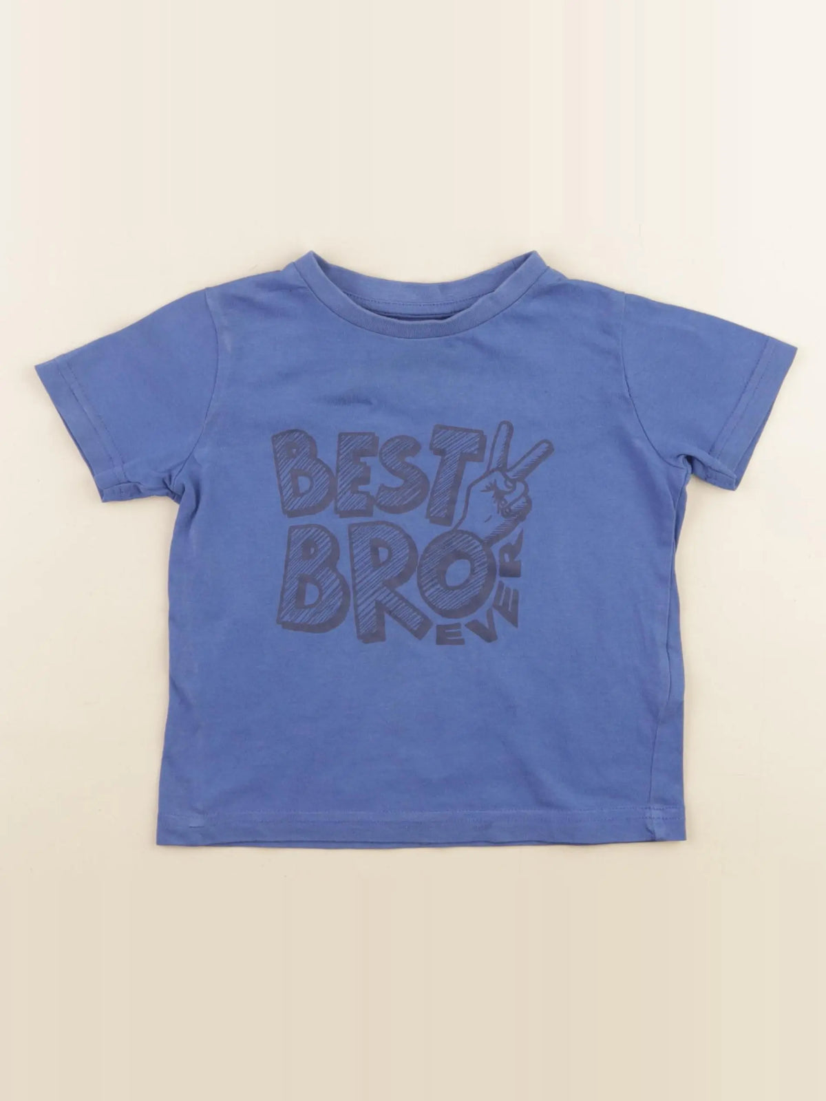 Vertbaudet - tee-shirt bleu - 2 ans