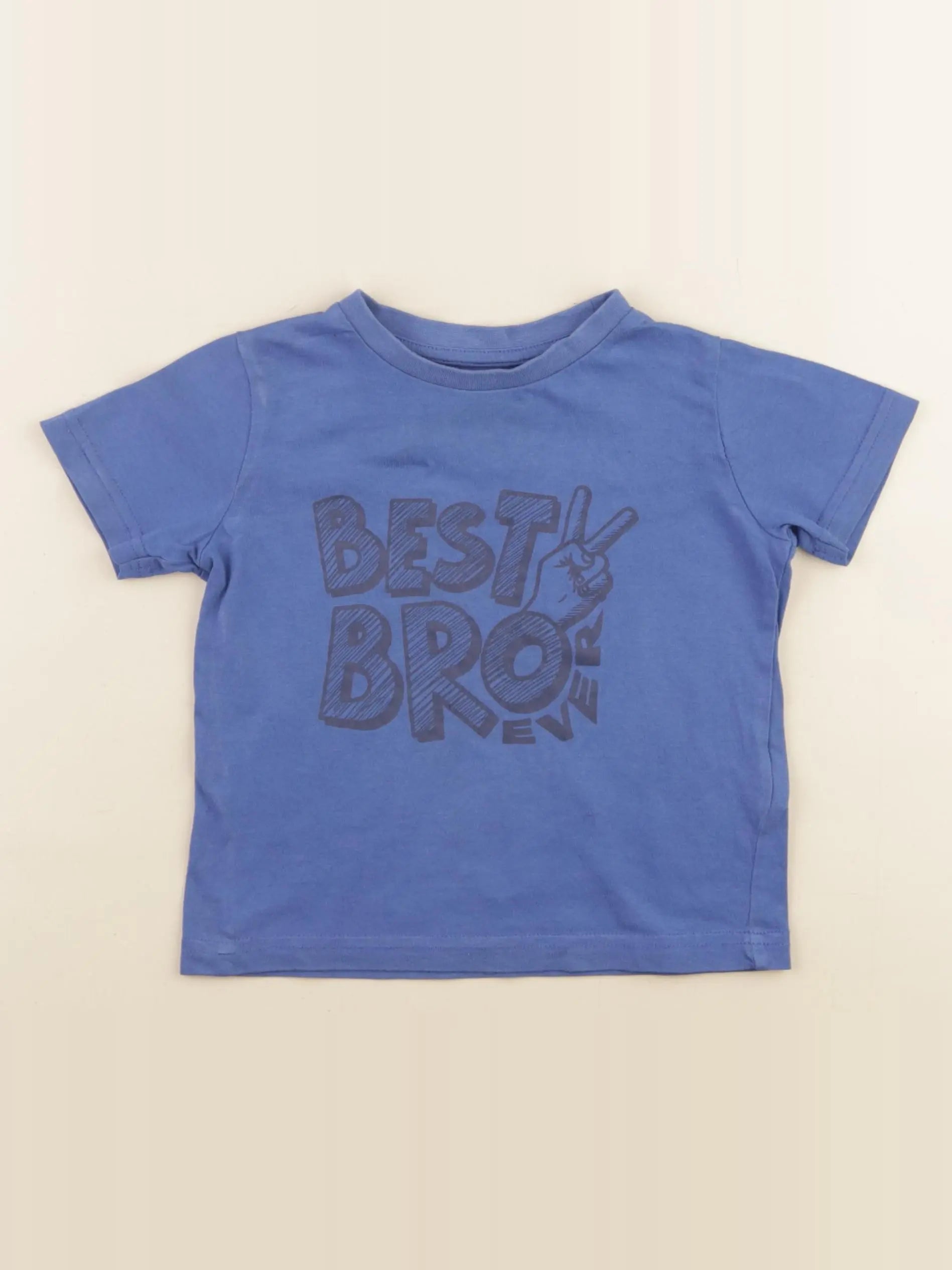 Vertbaudet - tee-shirt bleu - 2 ans