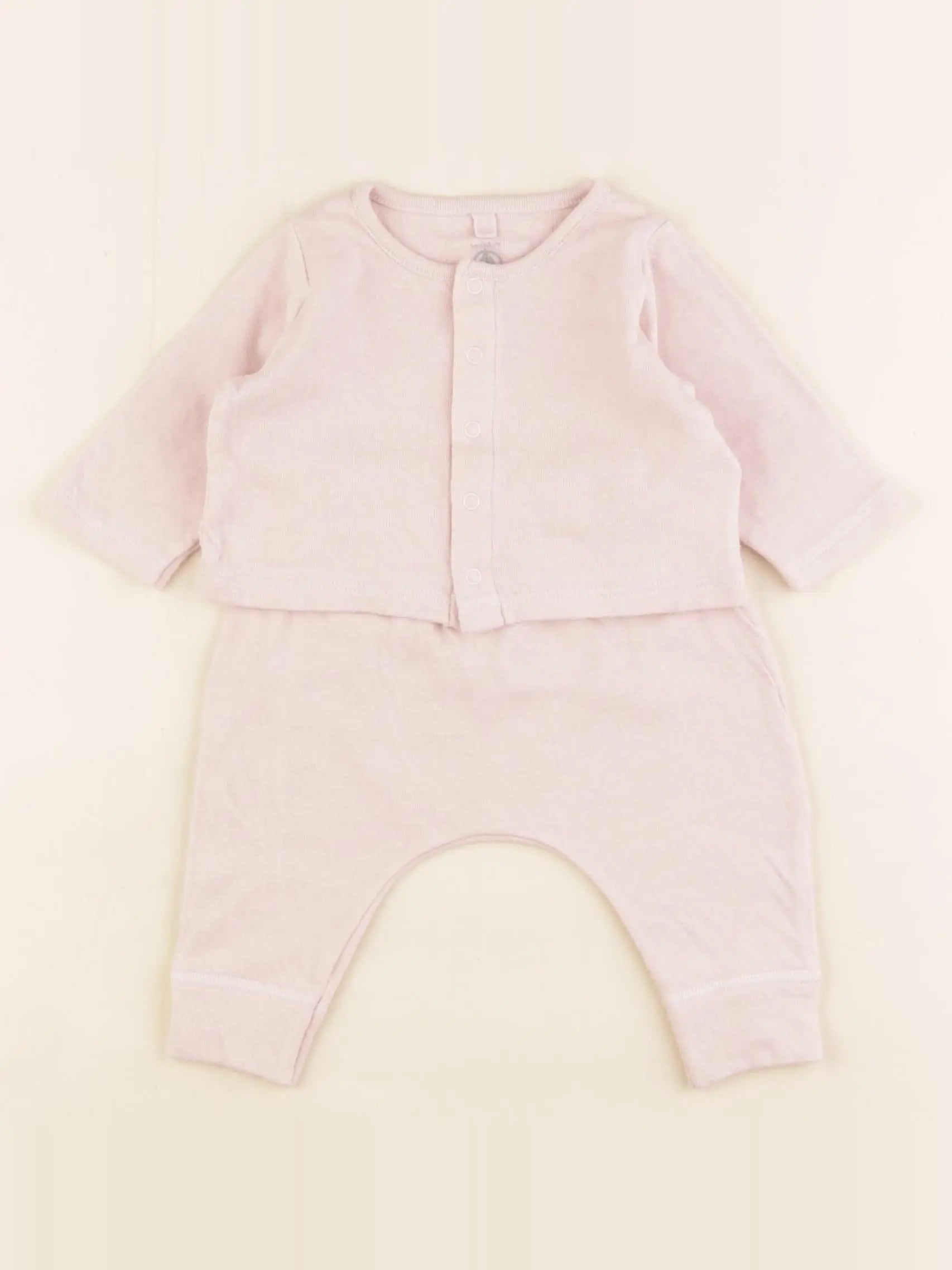 Petit Bateau - ensemble rose - 3 mois