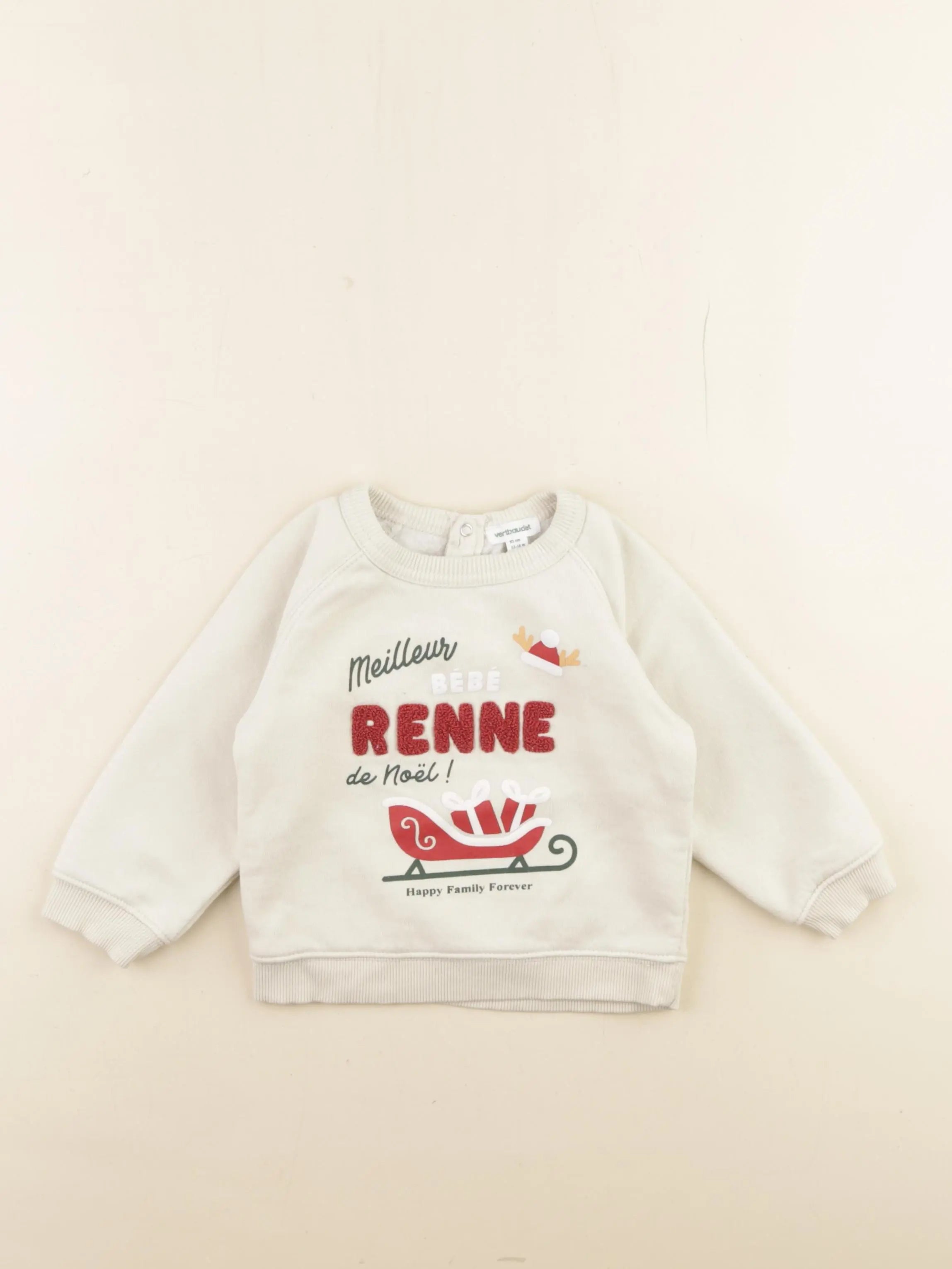 Vertbaudet - sweat multicolore - 12/18 mois