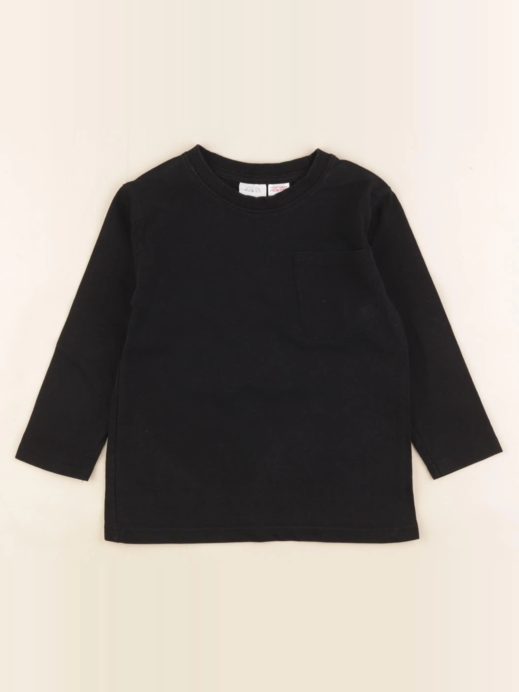 Zara - tee-shirt noir - 2/3 ans