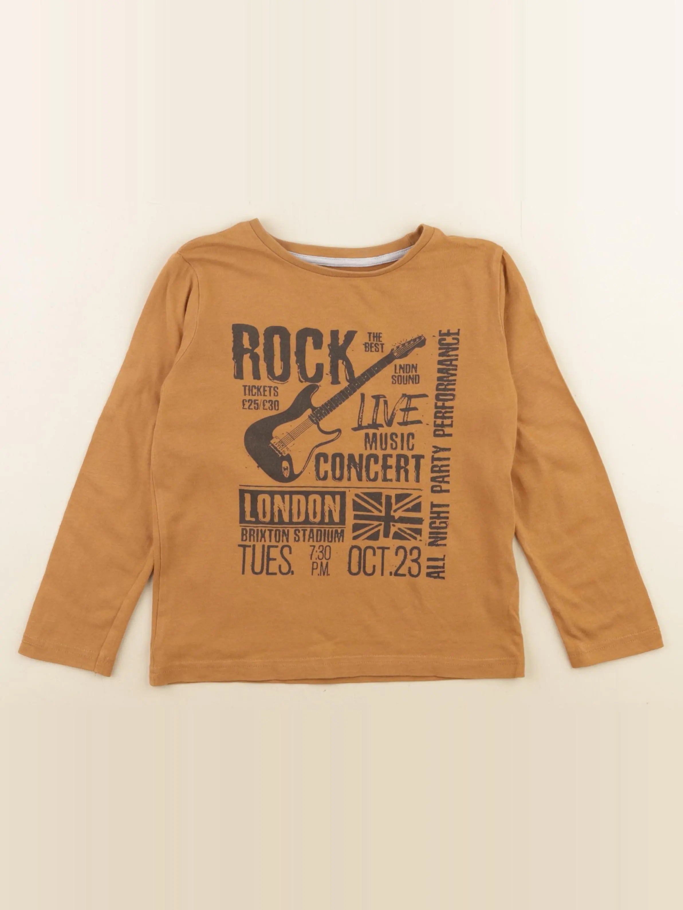 Vertbaudet - tee-shirt marron - 5 ans