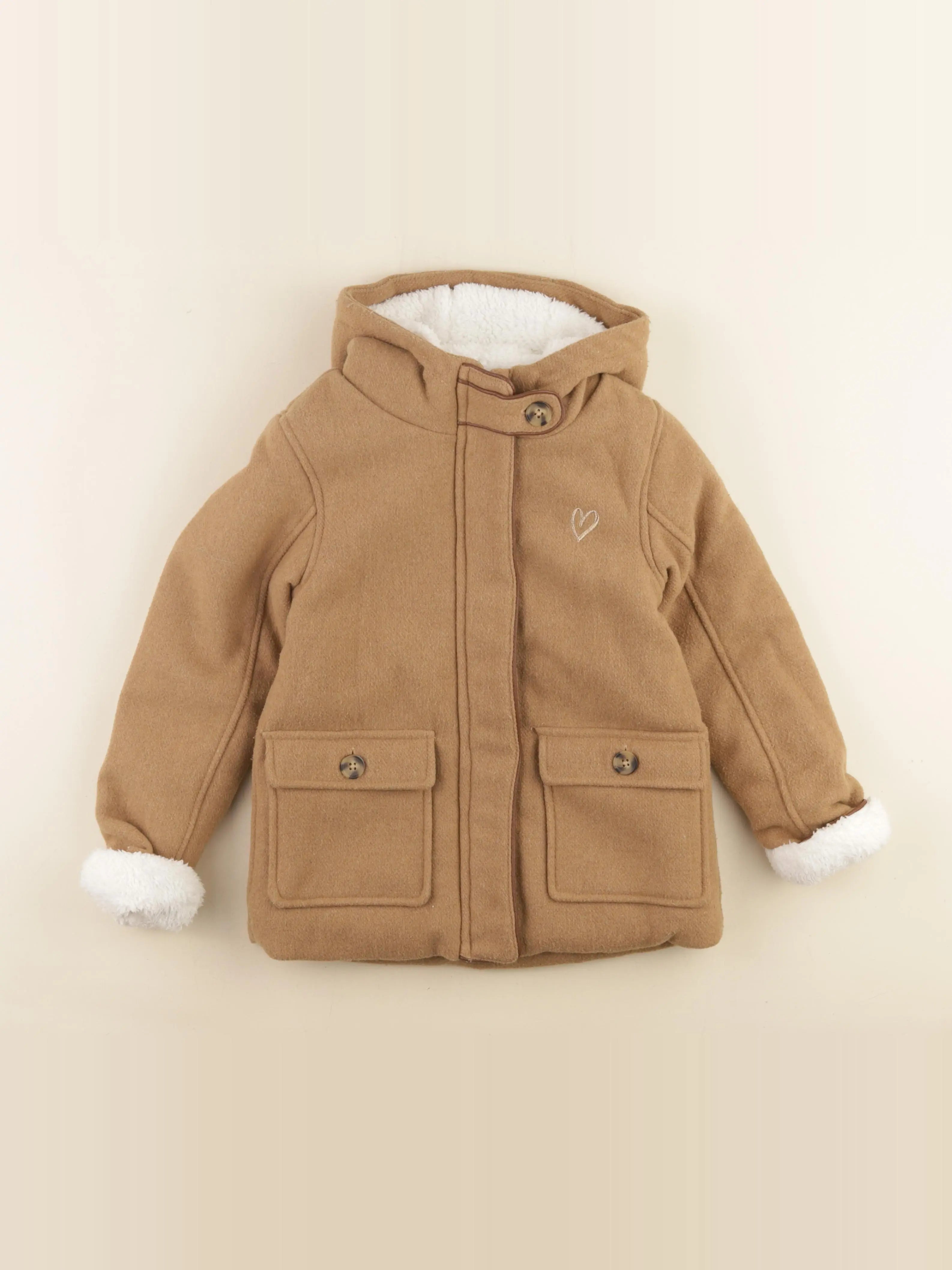 Vertbaudet - manteau marron - 7 ans